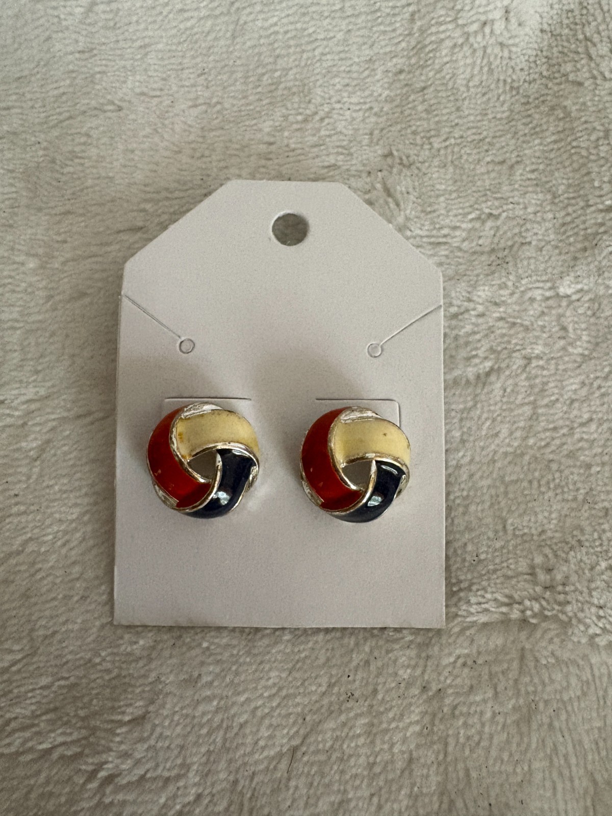 Vtg PATRIOTIC LUCITE Red, White, & Blue Beaded Necklaces & Earring Jewelry