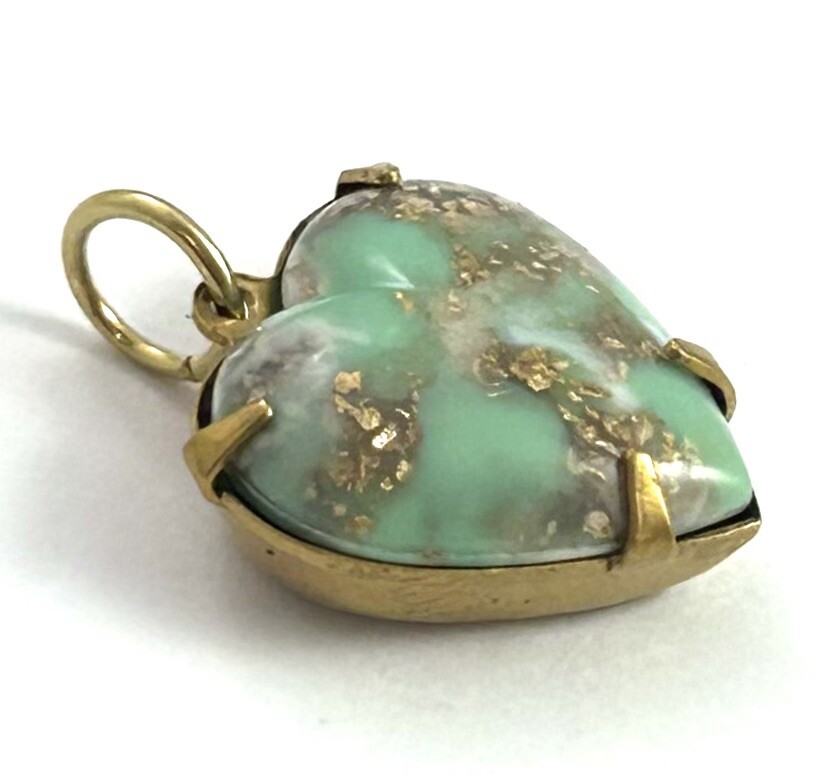 Vintage Charm Pendant Heart Tiny Vintage Jewelry For Women Prong Set Light Blue