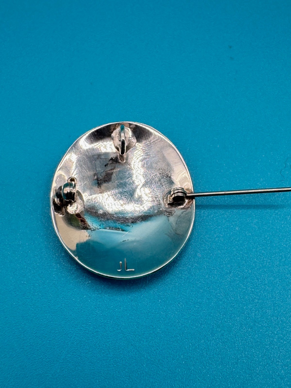 JOHN LANCASTER Sterling Bass Brooch/Pendant 5.71 gm / 1.5 x 1.25 in