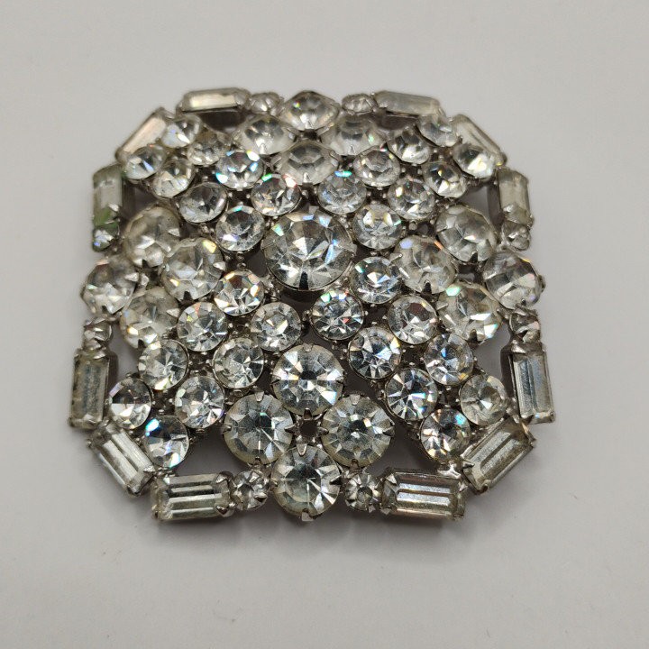 Vintage Rhinestone Brooch Art Deco Style