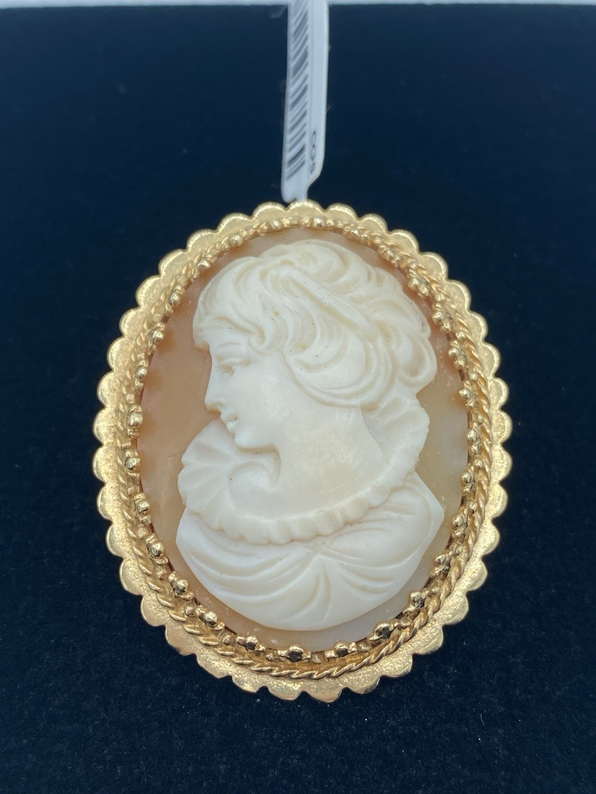 VTG 14K Yellow Gold Cameo Brooch Pendant 10.9 Grams