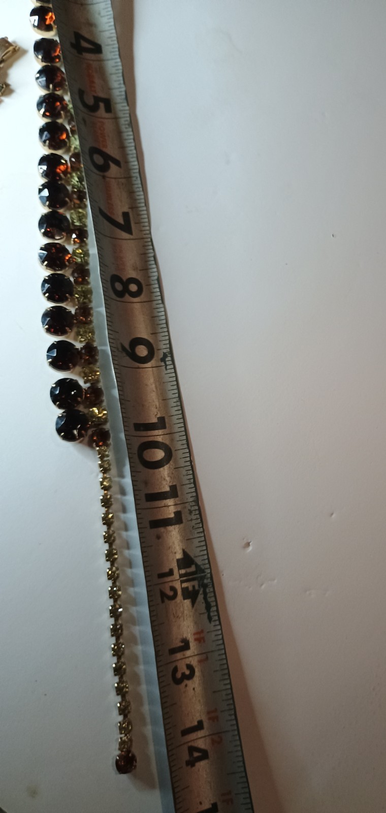 Vintage Brown Rhinestone Bracelet & Necklace Set 1950’s 1960’s