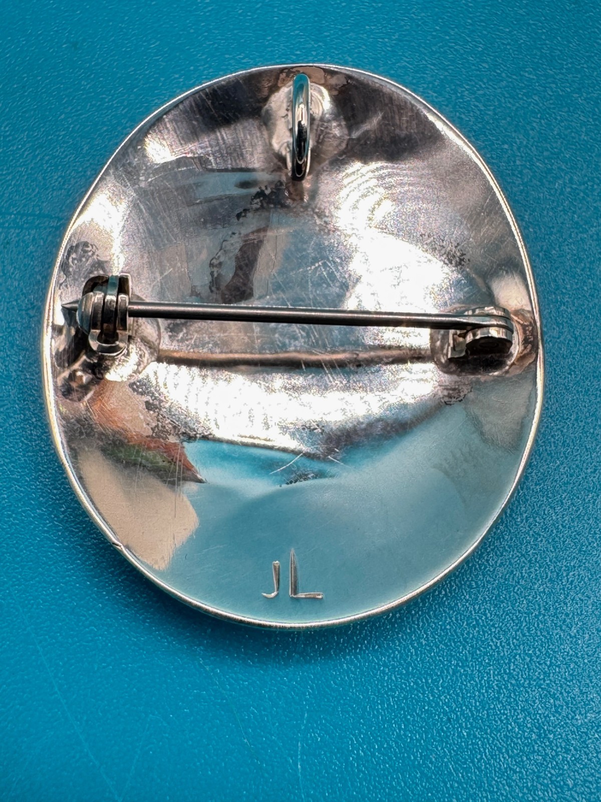 JOHN LANCASTER Sterling Bass Brooch/Pendant 5.71 gm / 1.5 x 1.25 in
