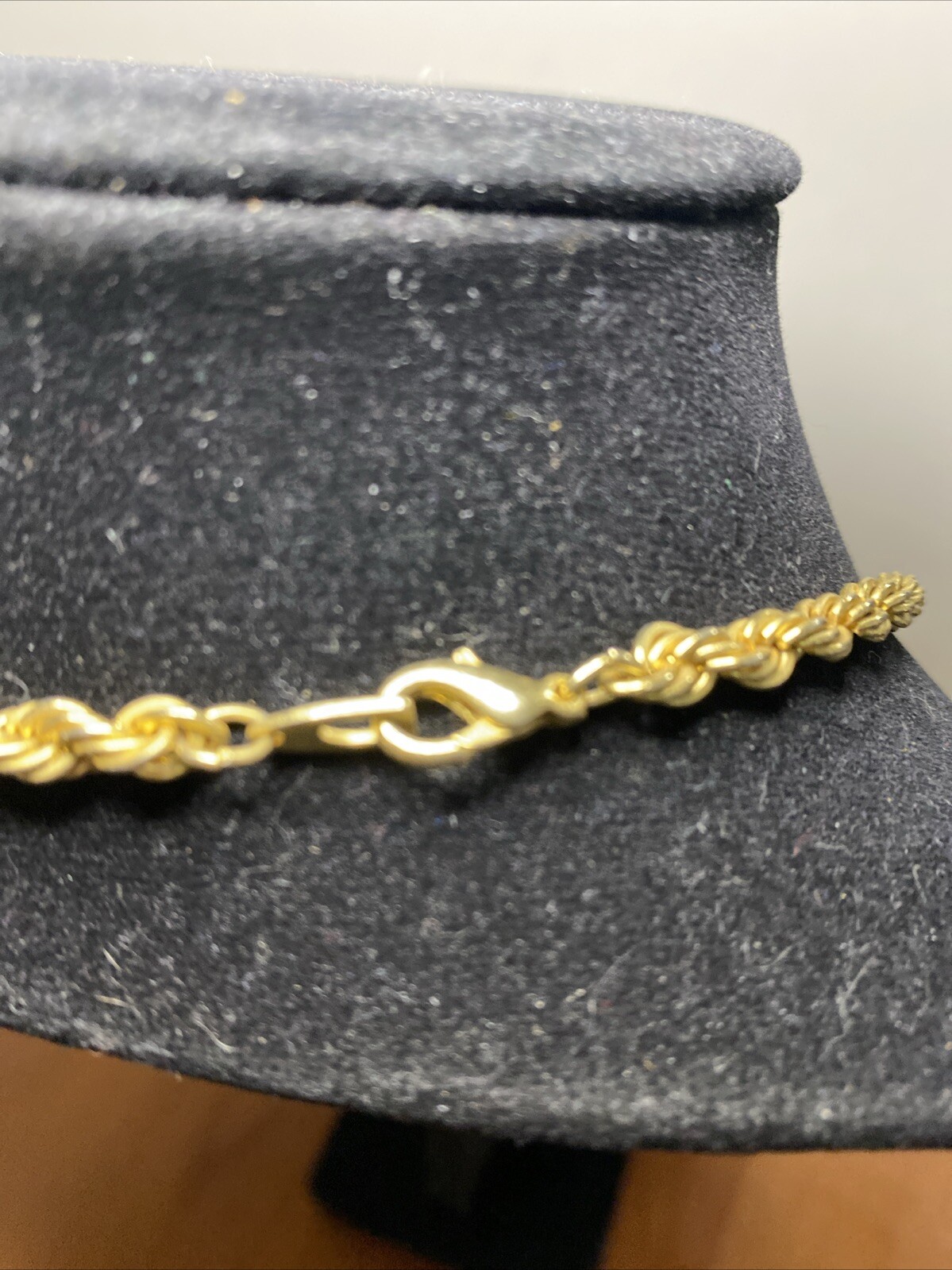 Vintage Big Gold Tone Crystal Rhinestone Ball Slide Rope Chain Necklace 28”