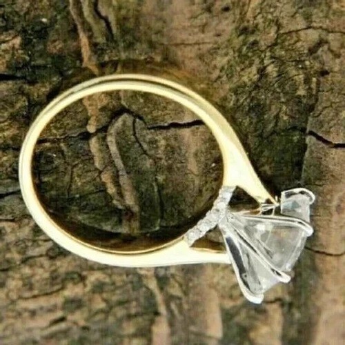 2.4Ct VVS1 Round Cut Lab Created Diamond Anniversary 14K Yellow Gold Finish Ring