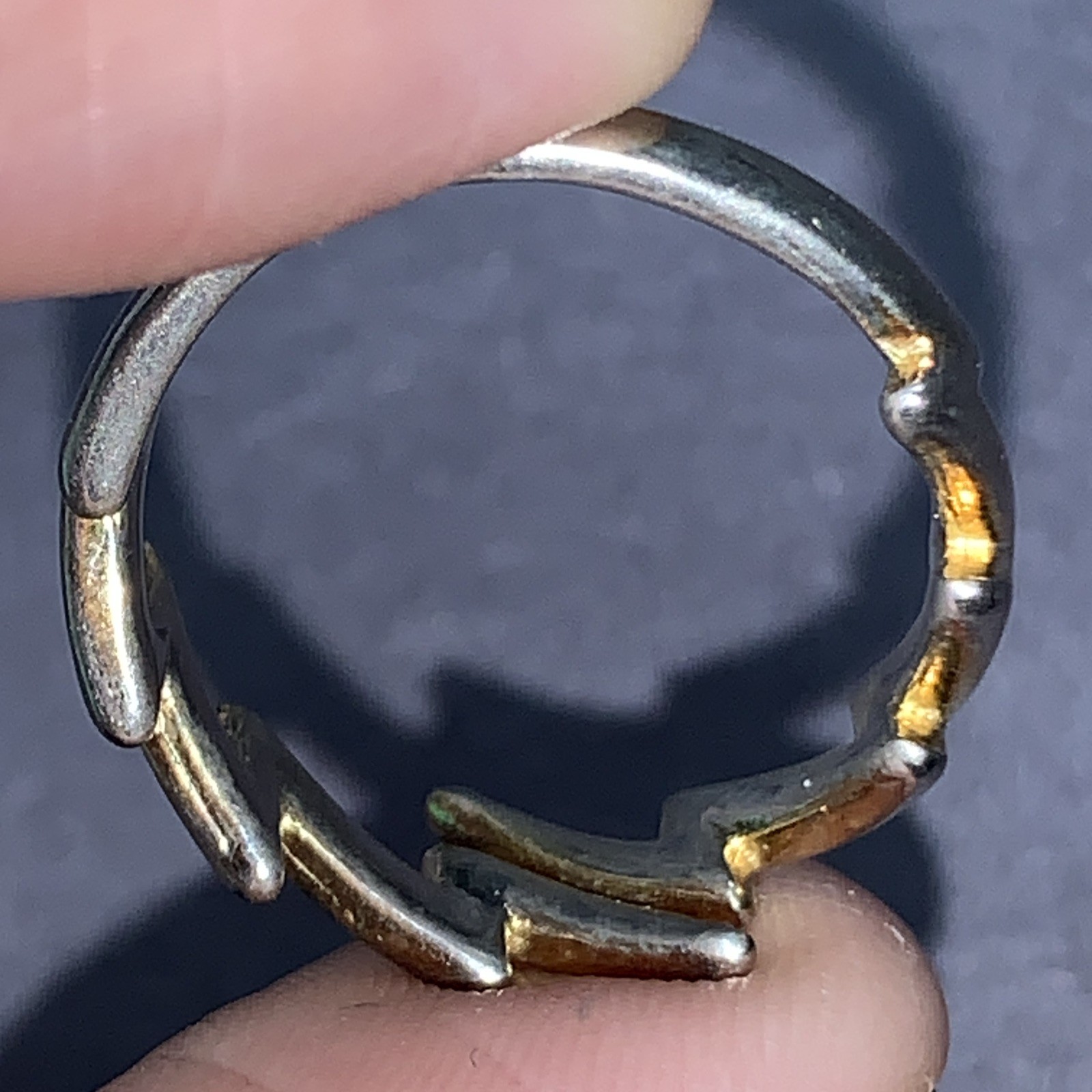 STERLING SILVER .925 Lot Ring MM39 Size 9 Adjustable Lighting Bolt DC The Flash