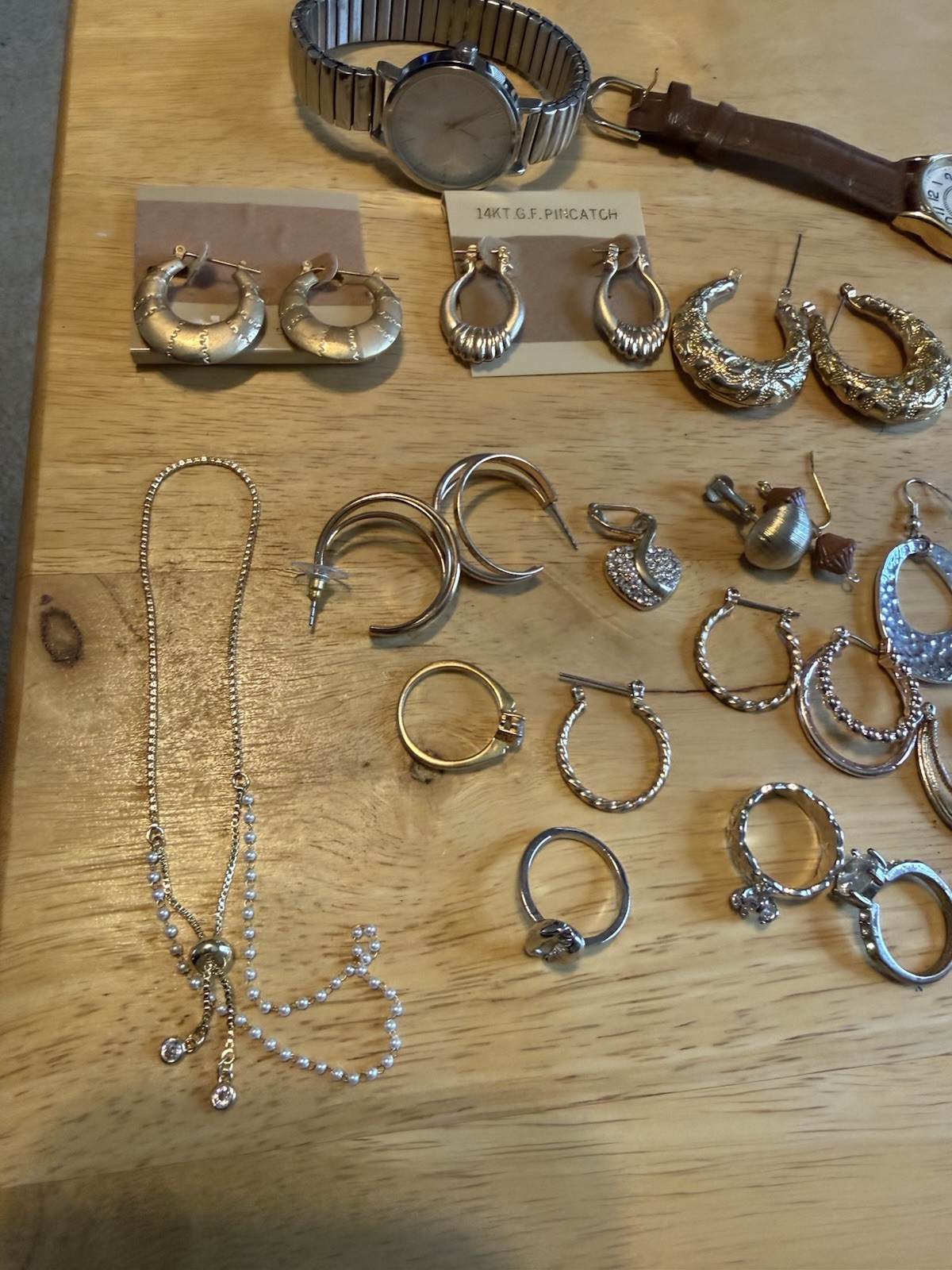 Mixed Metal Jewelry Costume Jewelry Rings Earrings Watches Bangles Gold Silver