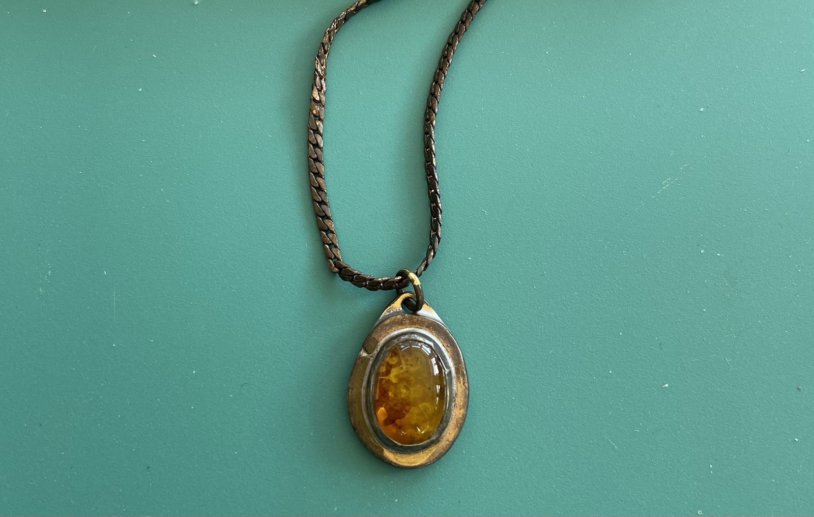 Raphael Canada Designer Cabochon Pendant On Original 15” Chain