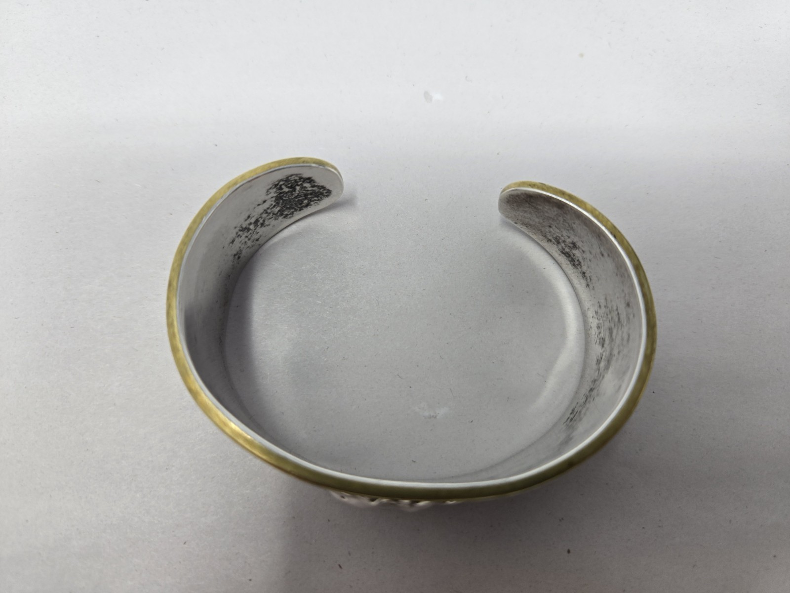 Taxco Sterling Silver Mexico Vintage 2 Tone Elephant Cuff Bracelet Good Luck 30G