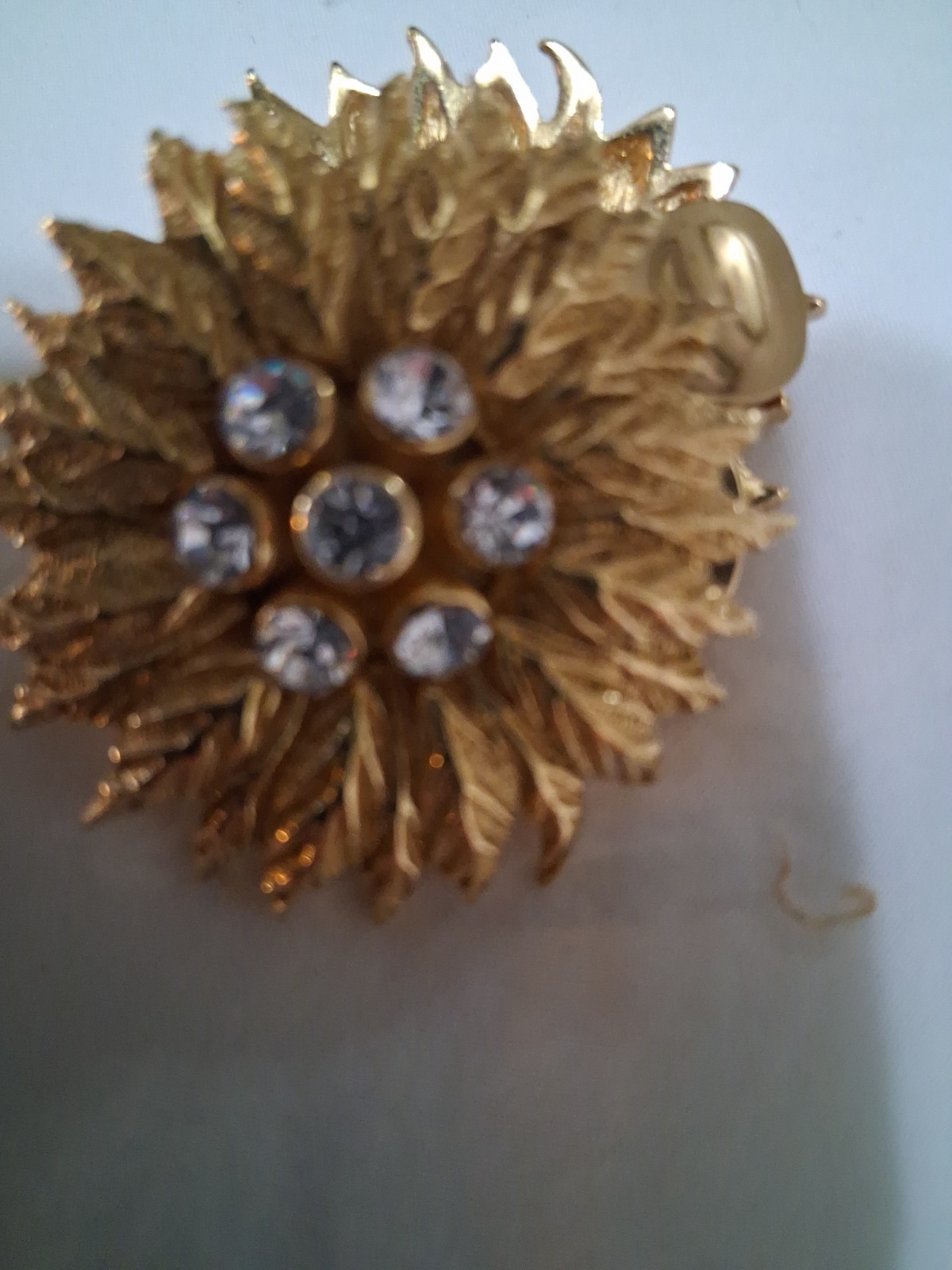 Christian Dior Vintage Signed Earrings Rhinestones and gold plate never worn .