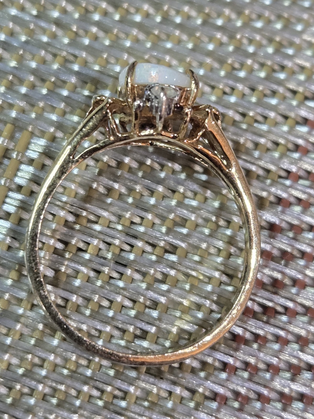 Vintage Opal Estate Jewelry Ring Yellow Gold 10k ST
