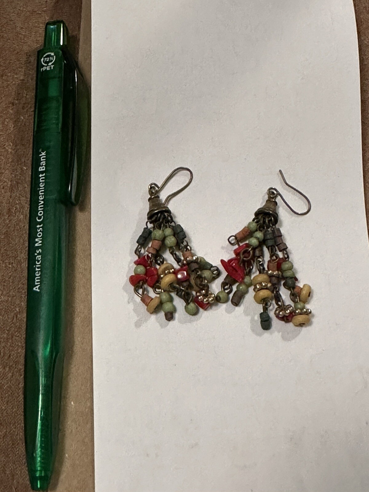 2” BRASS PLATED BOHO PIERCED EARRINGS-COSTUME JEWELRY