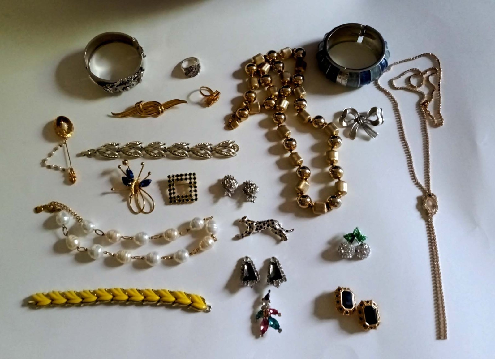 Vintage Jewelry LOT Signed Necklace Earrings Brooch Ring Bracelet Trifari More