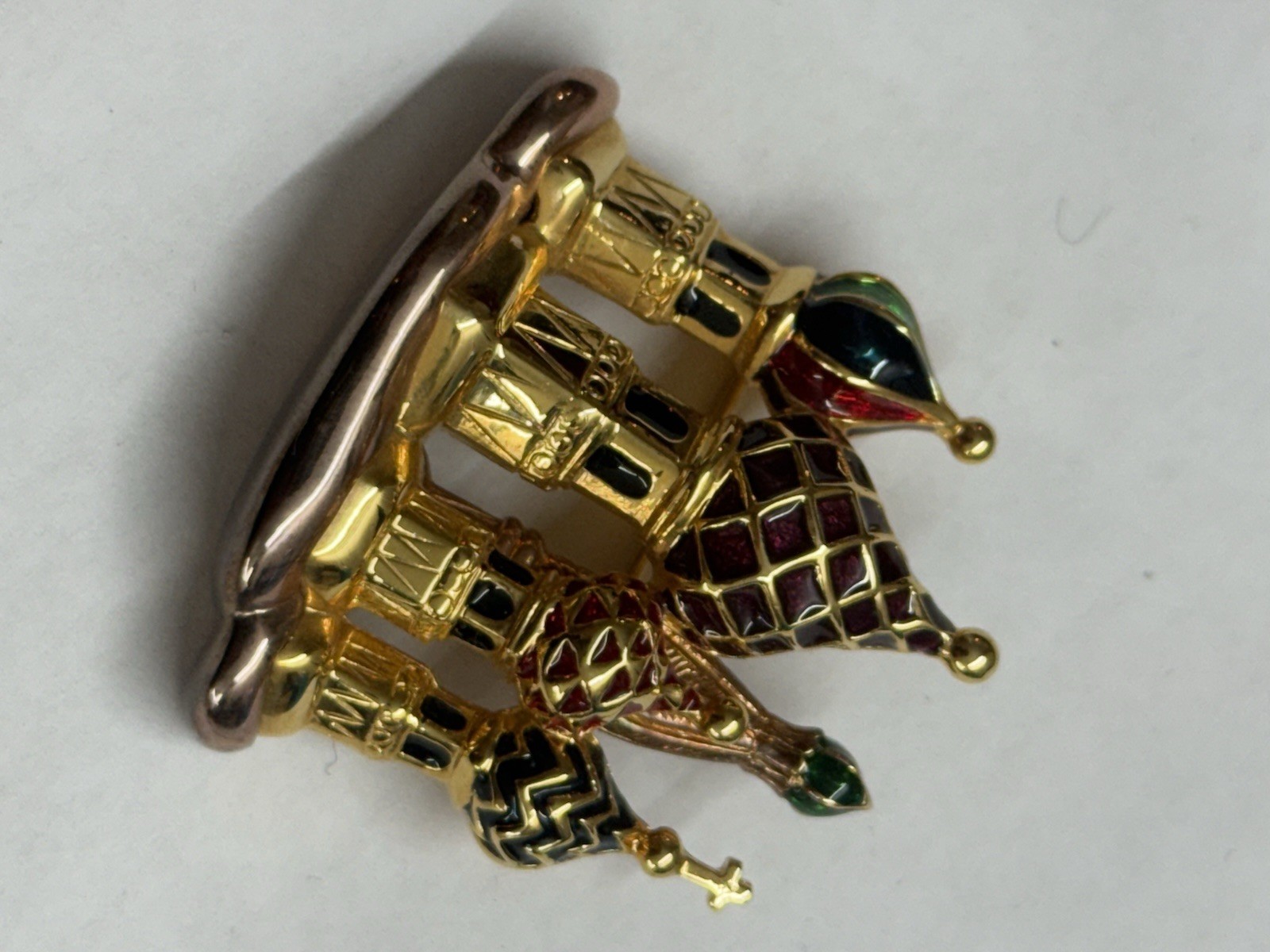 Vintage Joan Rivers Russian Cathedral Church Colorful Enameled Gold Brooch Pin