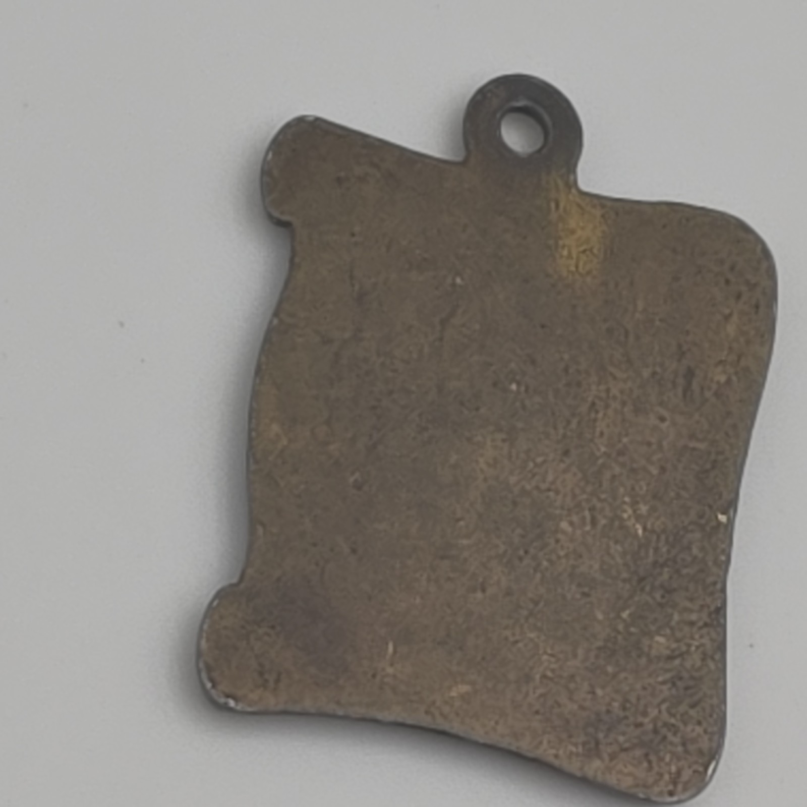 Engraved Bronze Square School Charm Pendant “Class of 76” Metal, No Stone