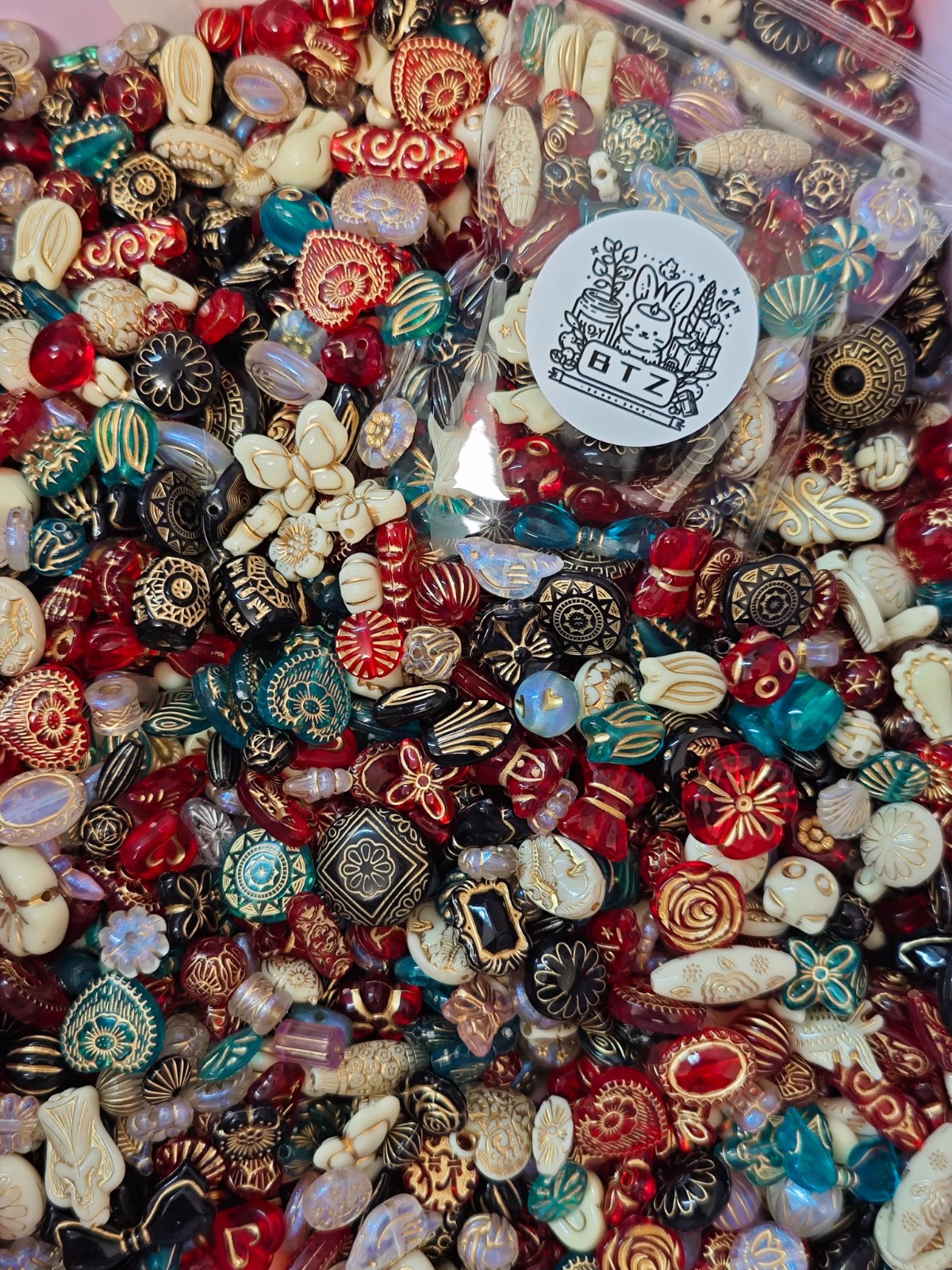 100g Mixed Acrylic Beads Czech Style Colorful Jewelry Making Craft Supplies