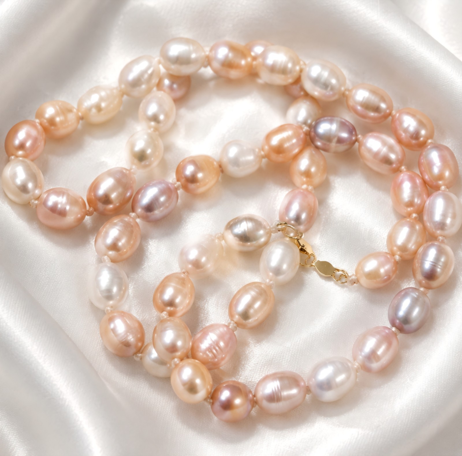 Vintage 14k Gold Baroque Pearl Necklace Art Deco to MCM
