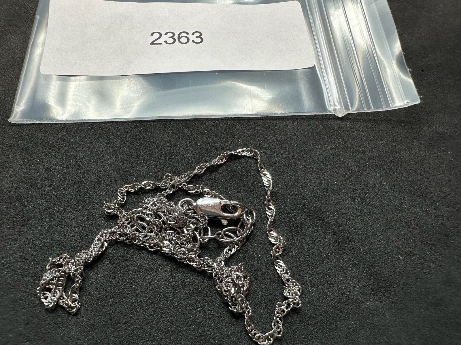 2.07g Vintage Sterling Silver 925 Rope Chain Twist Necklace Adjustable 20 in M