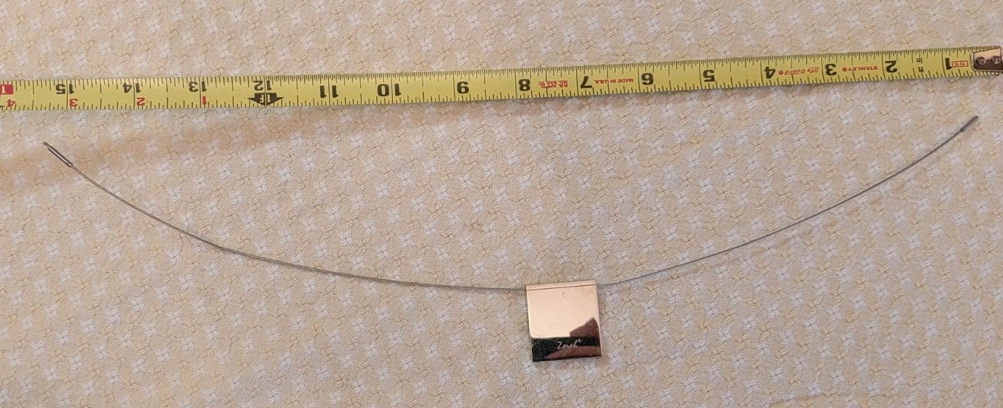 ZARAH HANDMADE DESIGNED HIBISCUS FLORAL PENDANT SQUARE SILVER CHOKER SIGNED