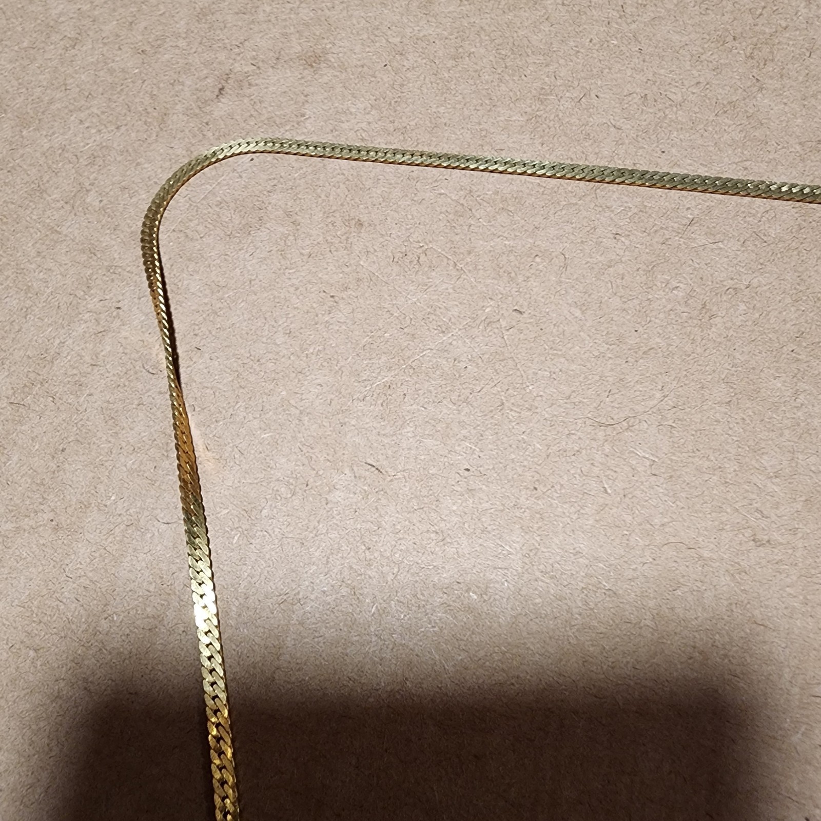 Vintage AVON Gold Tone Necklace Flat Snake Chain 30″ Inches Long Retro Jewelry