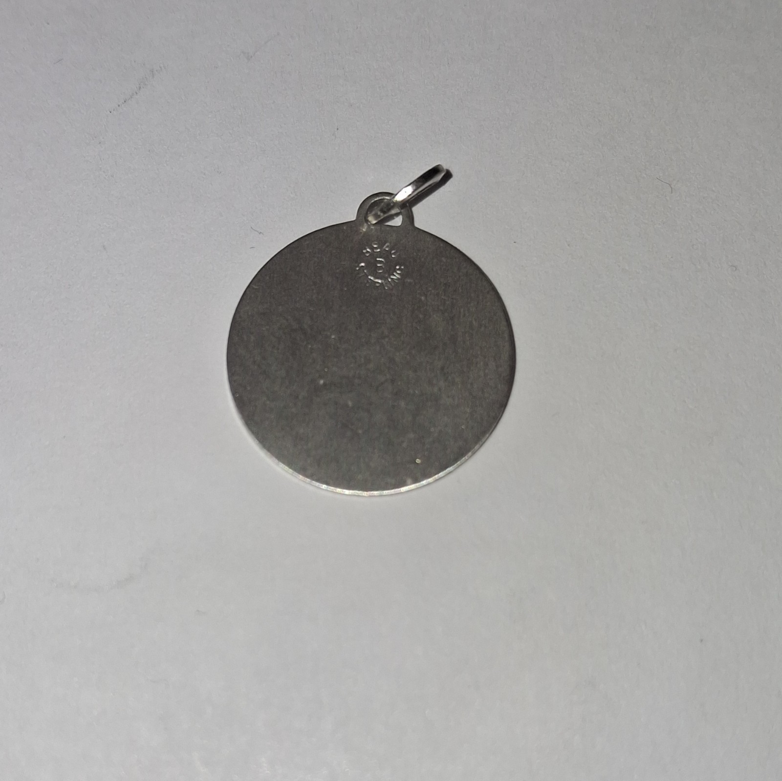925 Sterling Silver Round Baseball Player Charm Pendant, Signed, No Stone