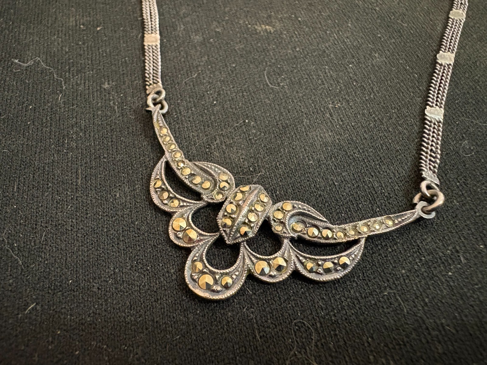 Vintage Art Deco Necklace Silver 925