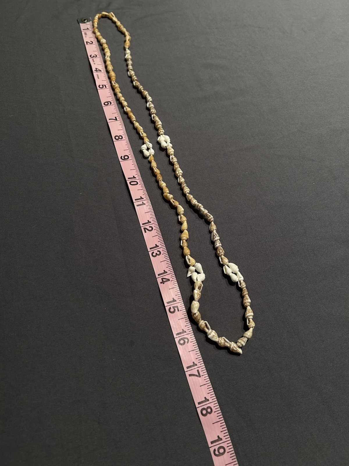 Vintage Natural Mixed Sea Shell Lei Strand Necklace