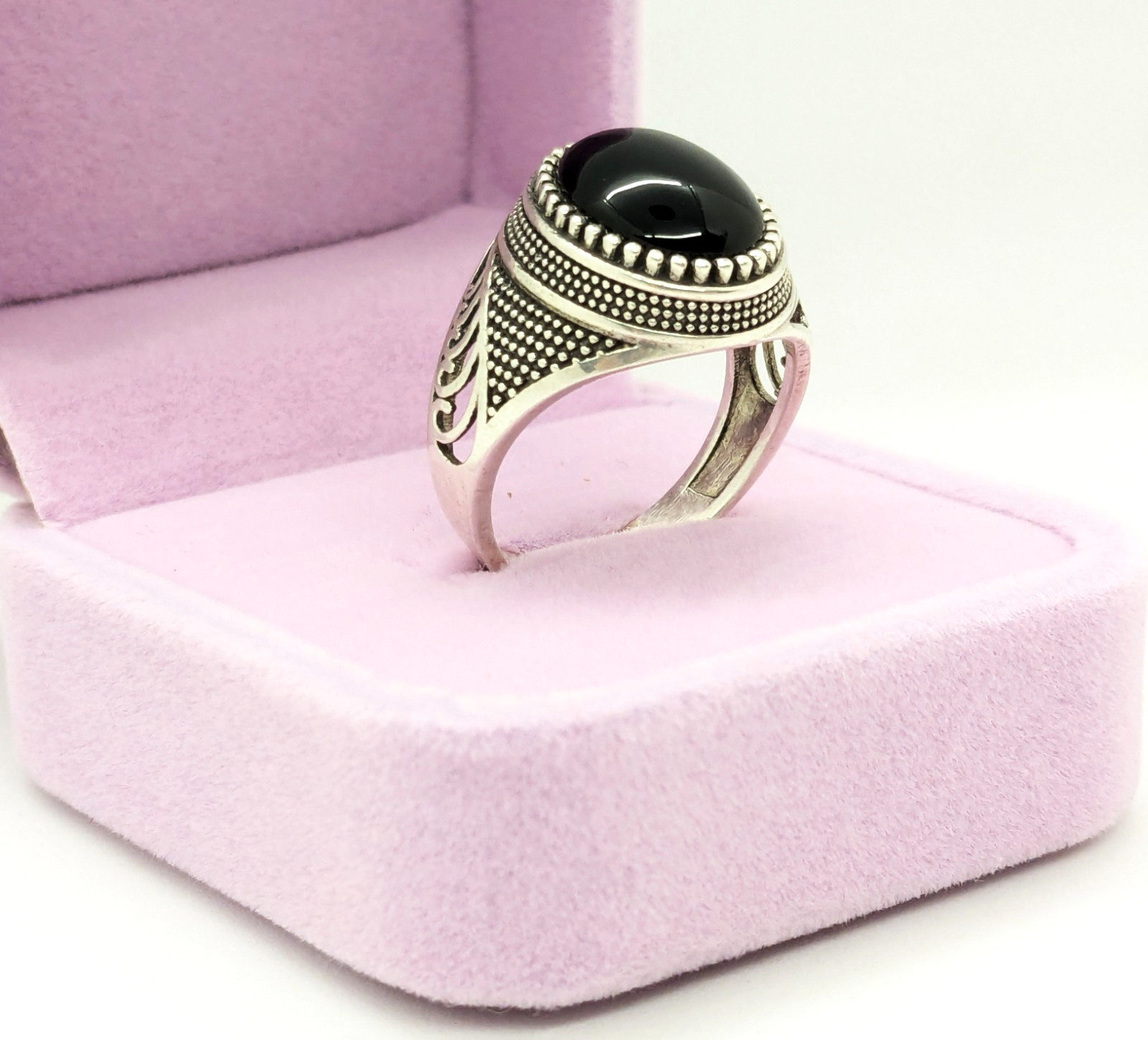 Vintage Luxury RING Silver 925 with Big Bright Stone -size: 9US (19mm), 6.2g| #6