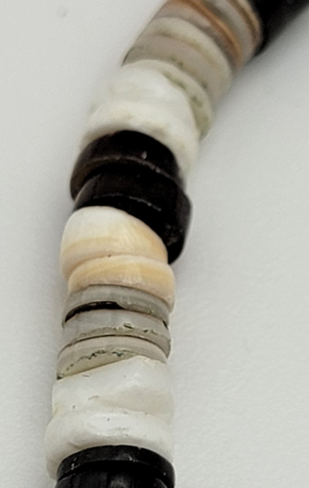 Vintage Stone And Shell Multicolor Heishi Necklace 18″ Unisex Adult Boho Surfer