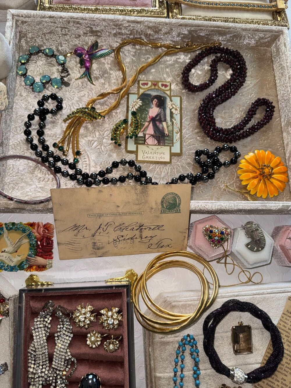 Julianas Art Deco Garnets Kramer Weiss Glowers Vtg SETS Rhinestone Jewelry Lot