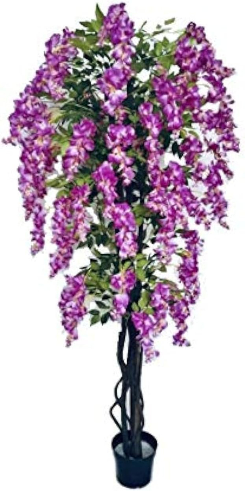 Stunning 5ft Pre-Potted Artificial Wisteria Tree with Realistic Flowers