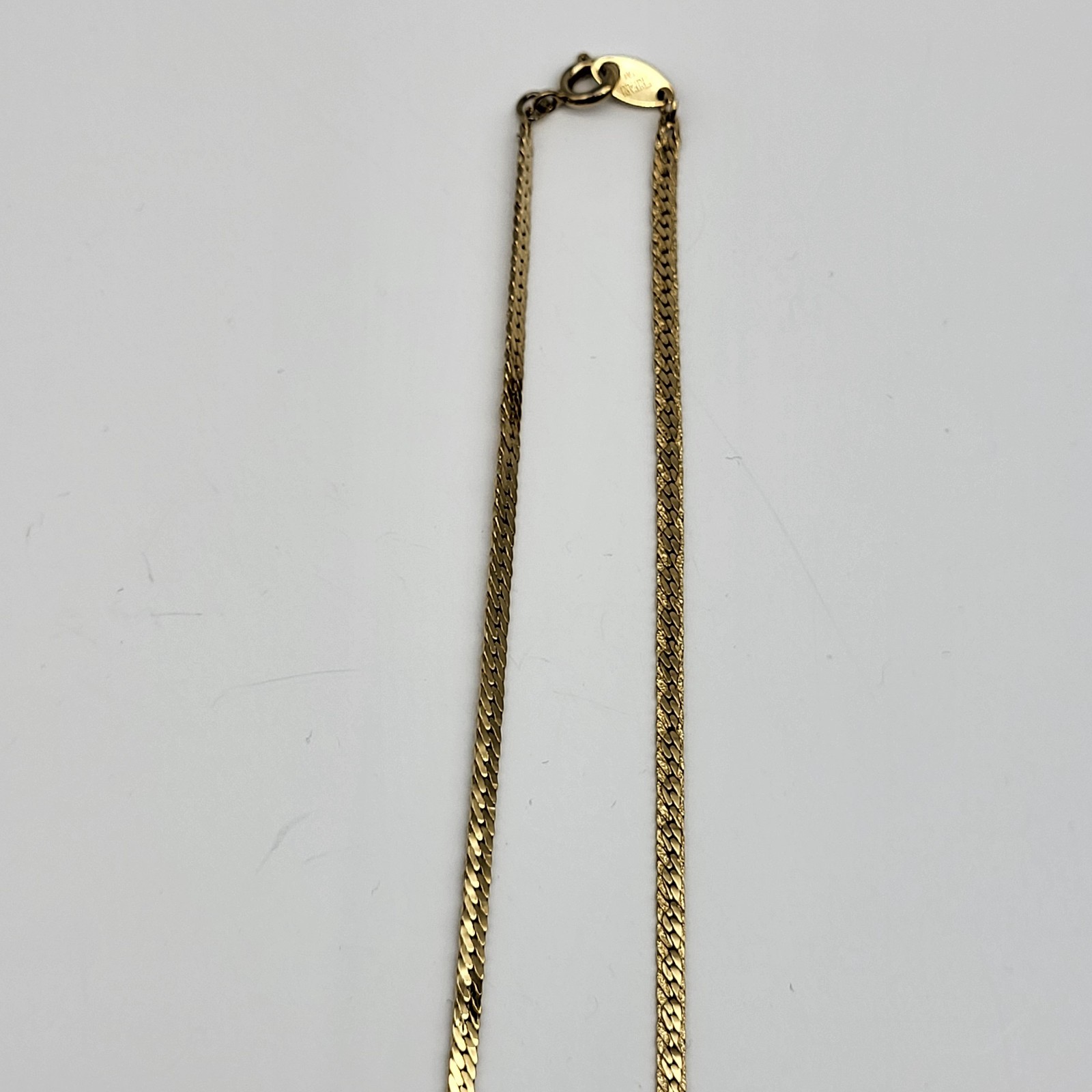 Vintage Trifari Gold Plated Simple Chain Necklace MCM Minimalist