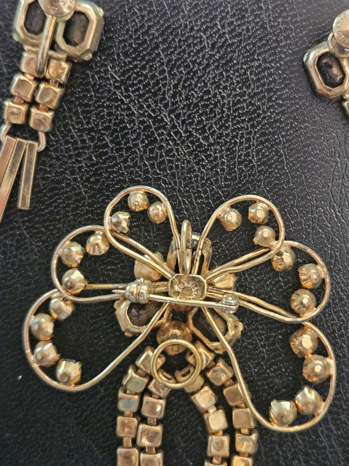 M.S. 1/20th 12k Gold Filled Brooch And Clip Earrings Screwback Marks Spencer GF