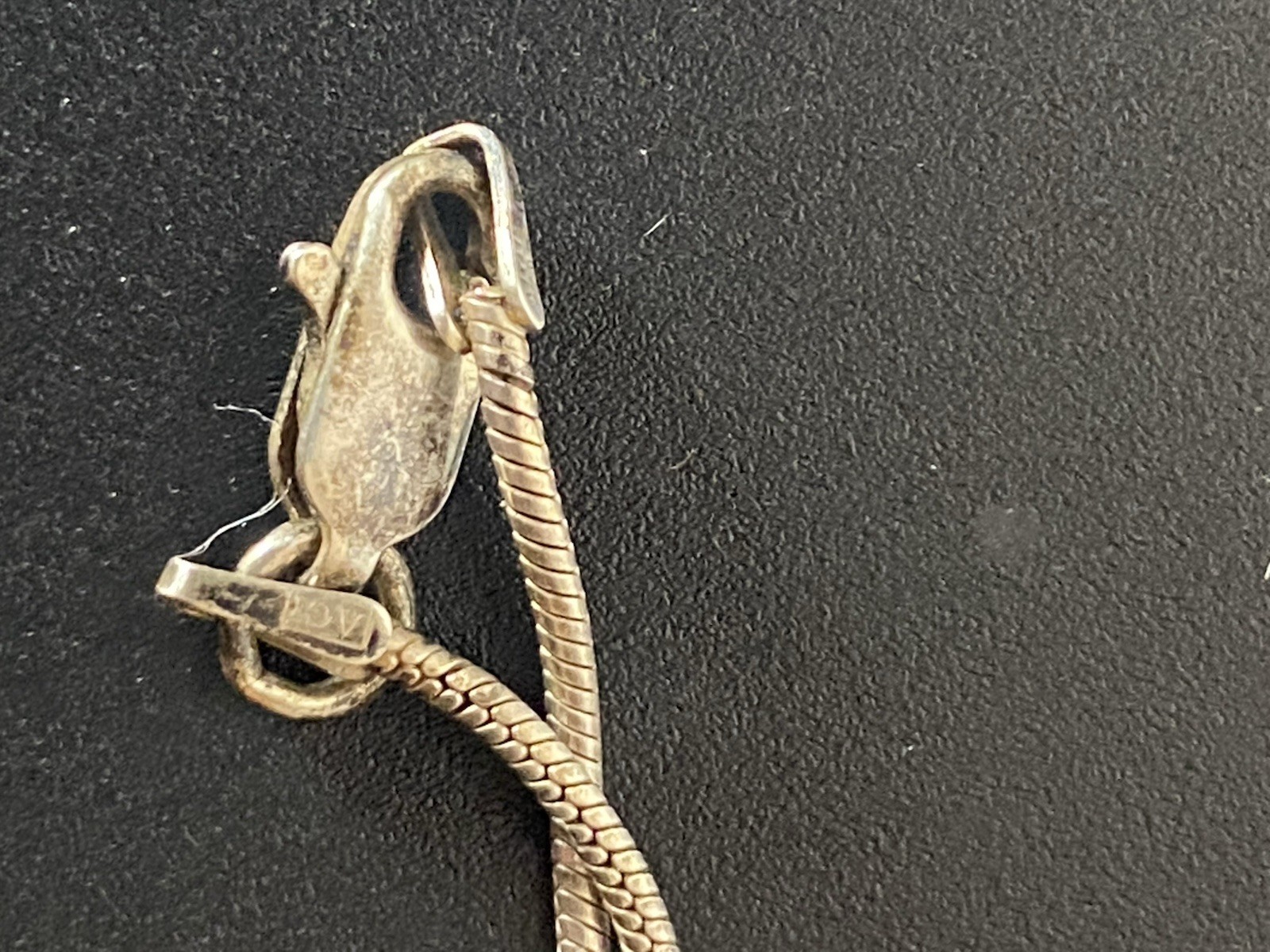 Vintage AGI Sterling Silver Snake Chain Necklace 925 Italy