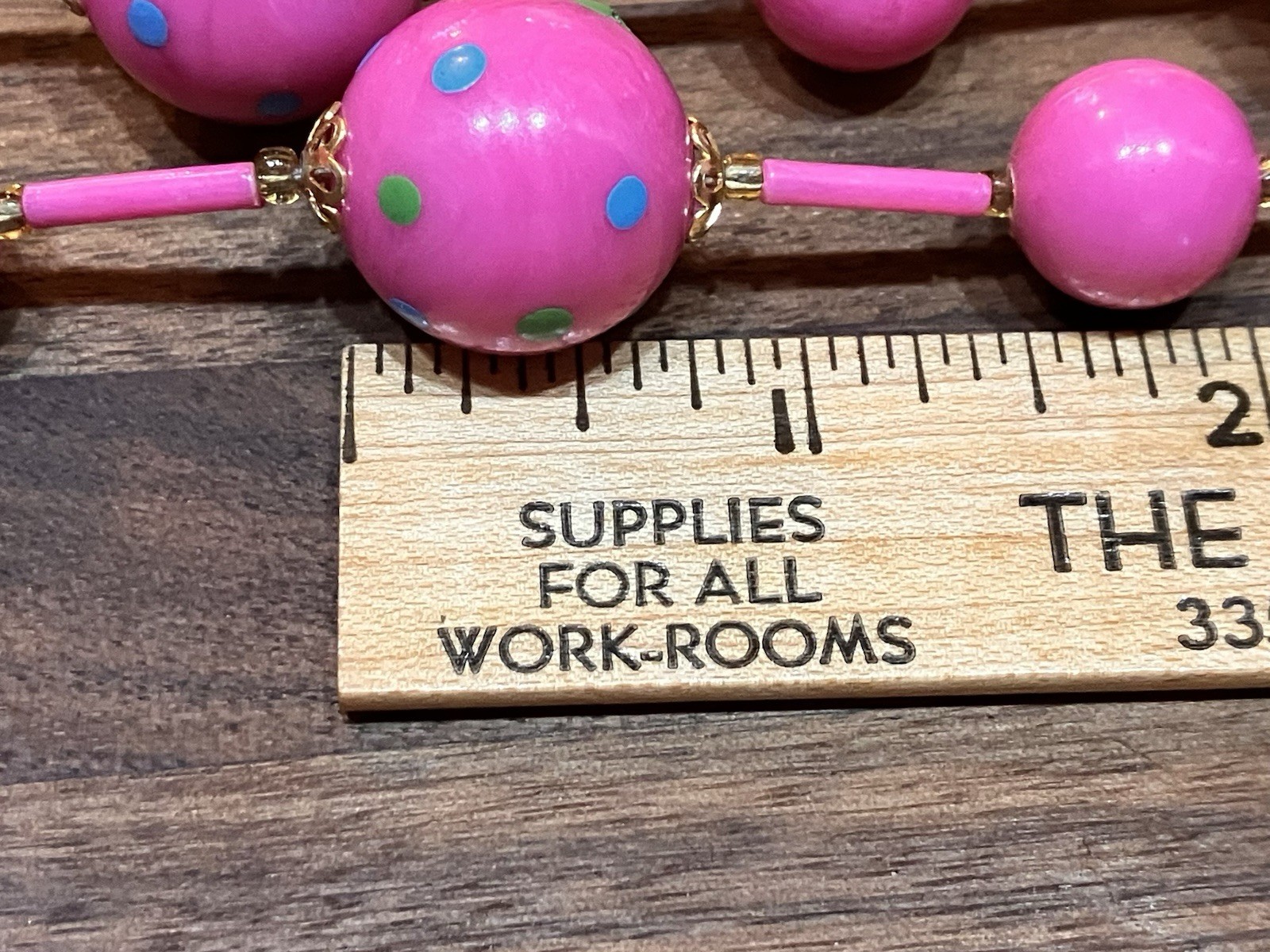 Plastic Costume Bead Necklace Made In Hong Kong 50’s