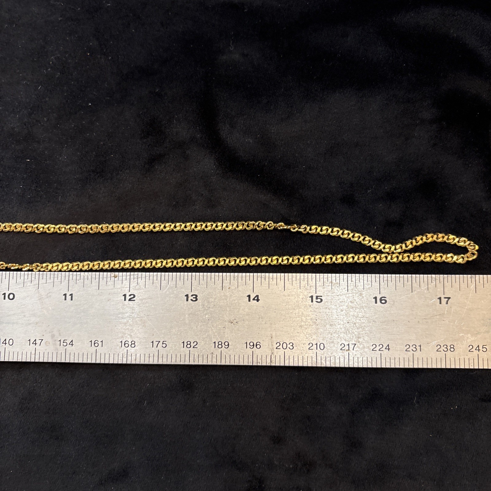 Monet Gold Tone Chain 35” Necklace Signed Very Good Used Free Ship