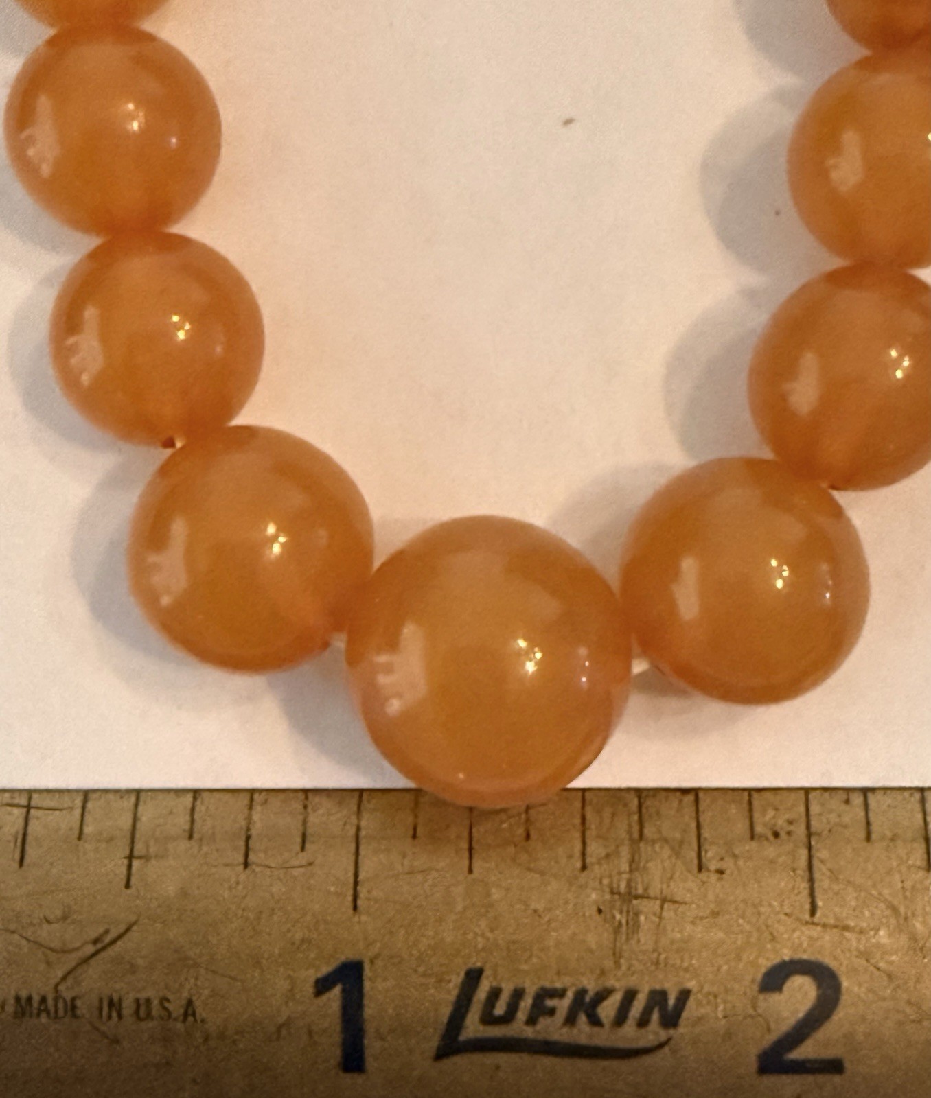 Butterscotch Egg Yolk Amber Graduated Round Beads Necklace 9.65mm-15.53mm 31.3g