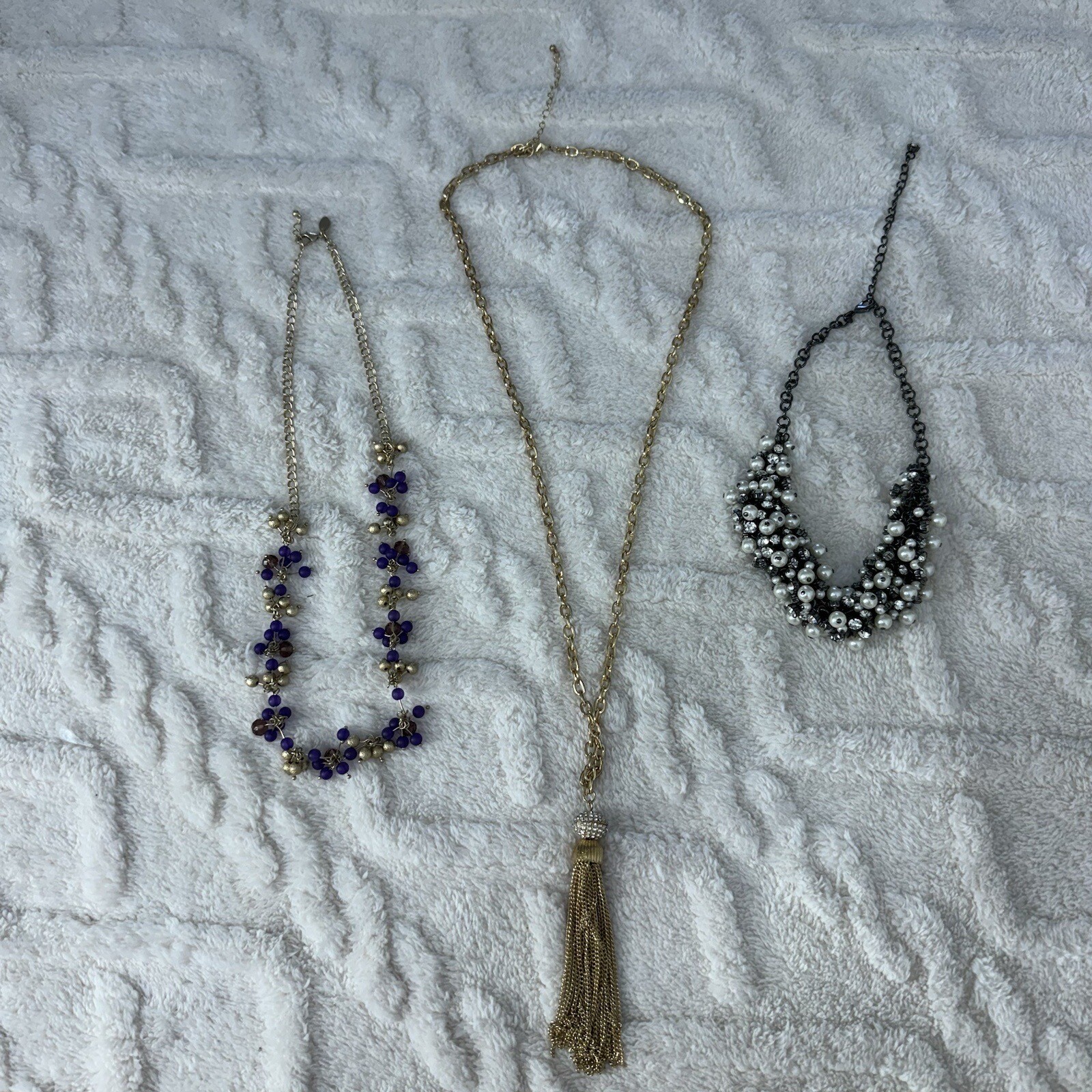 Estate Find Necklaces Lot X 3. Custom Jewelry Modern Multicolor