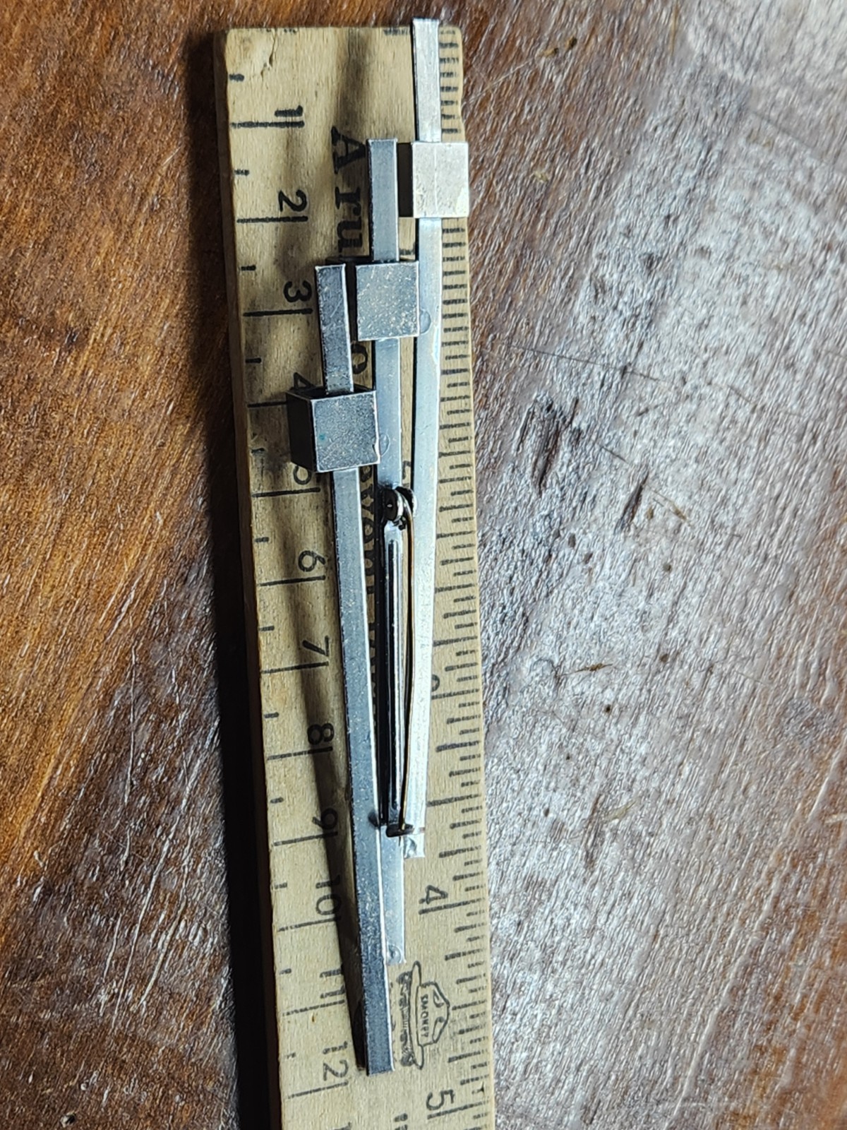 Mid-Century Modern Vintage Brutalist Pin Brooch-Unknown Artist