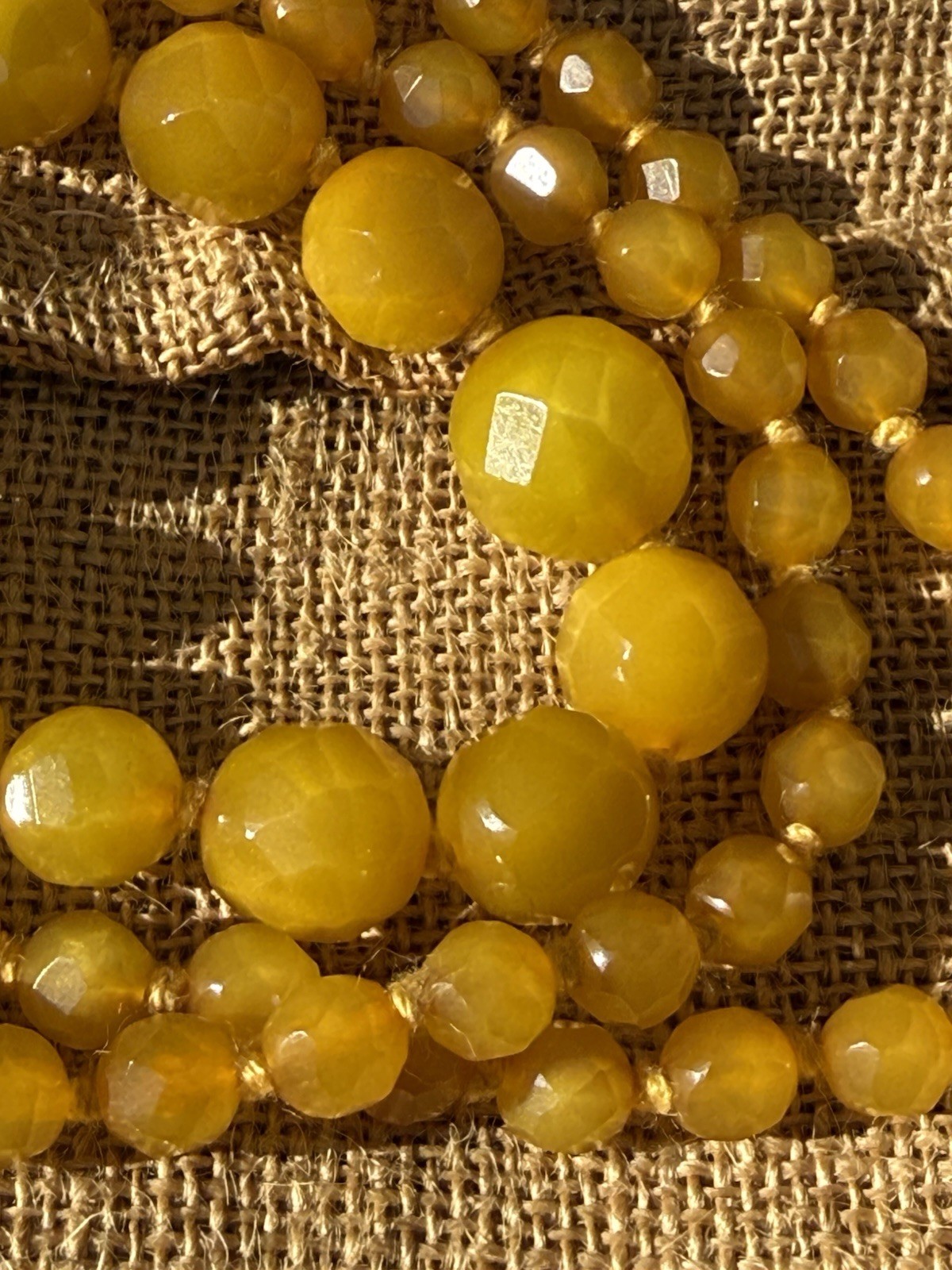 Vintage Butterscotch Honey Catalin Necklace GRADUATED FACETED Beads 35″ 63g