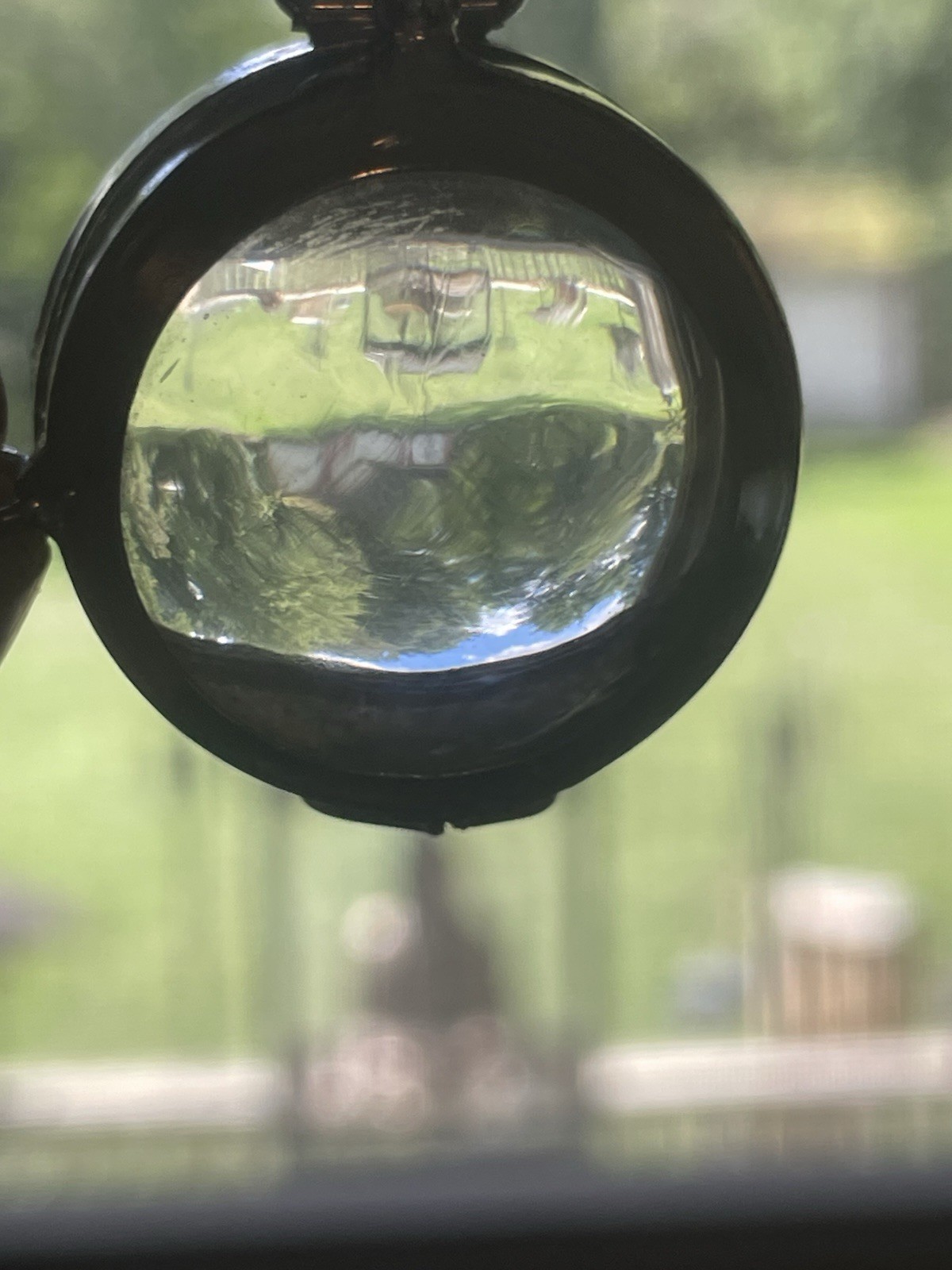 Antique Pool Of Light Style Bubble Dome Glass Locket Pendant