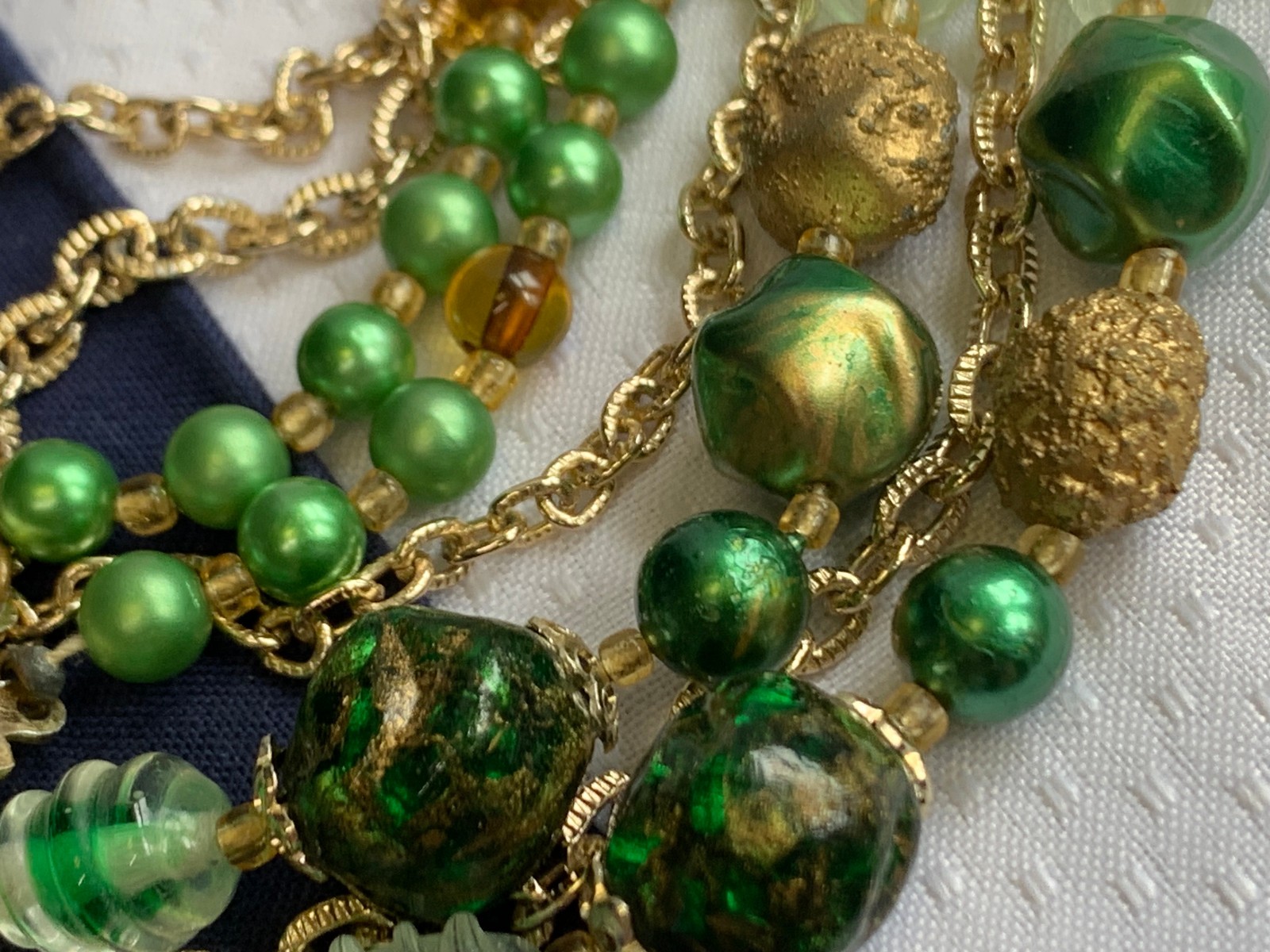 Vtg Costume Jewelry Lot Heidi Klum Trifari Rhinestone Pearl Lucite Bead