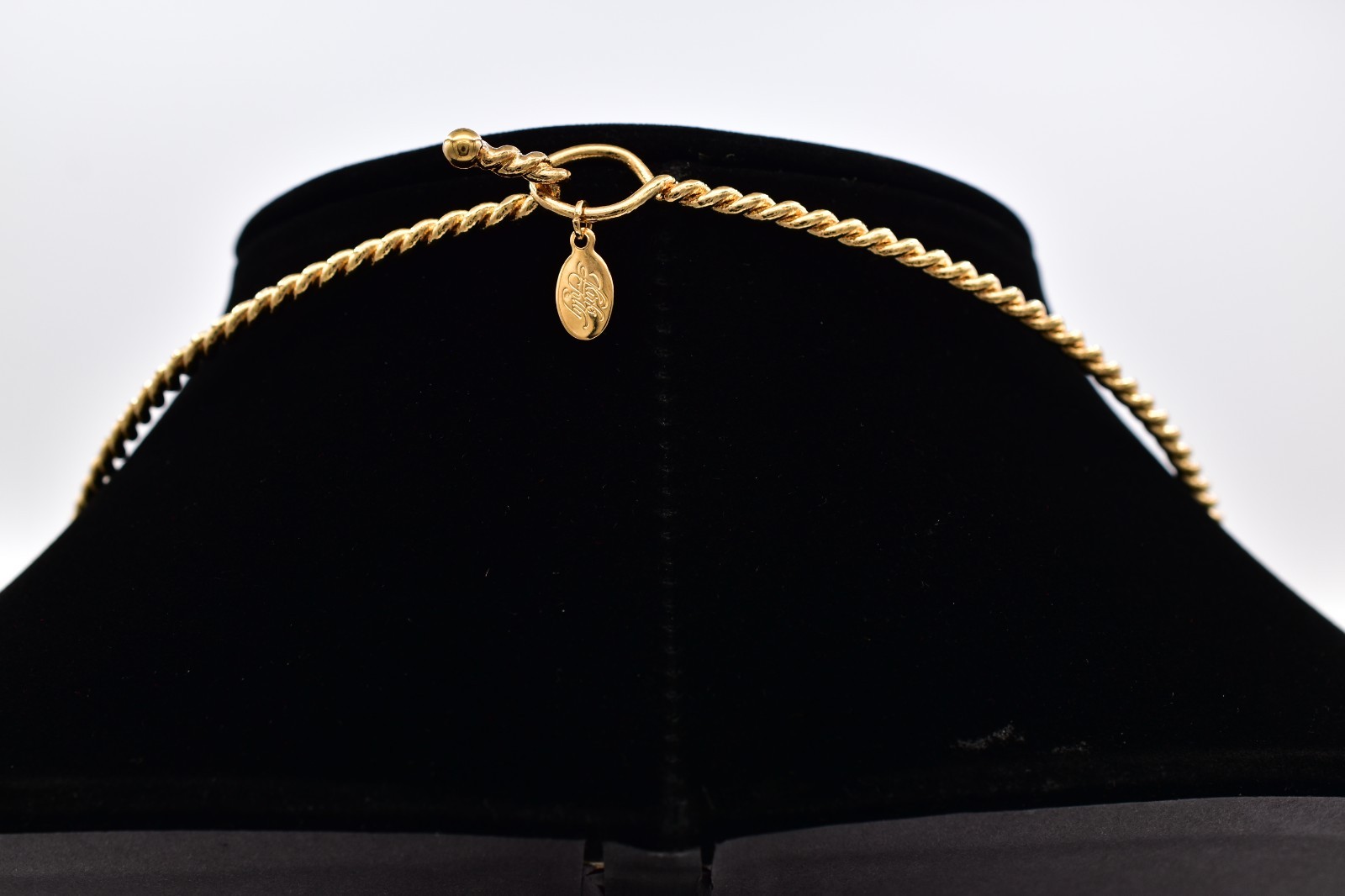 Vintage Kirks Folly Seaview Moon Face Pendant Necklace Gold AB Crystal 80s Bin3D