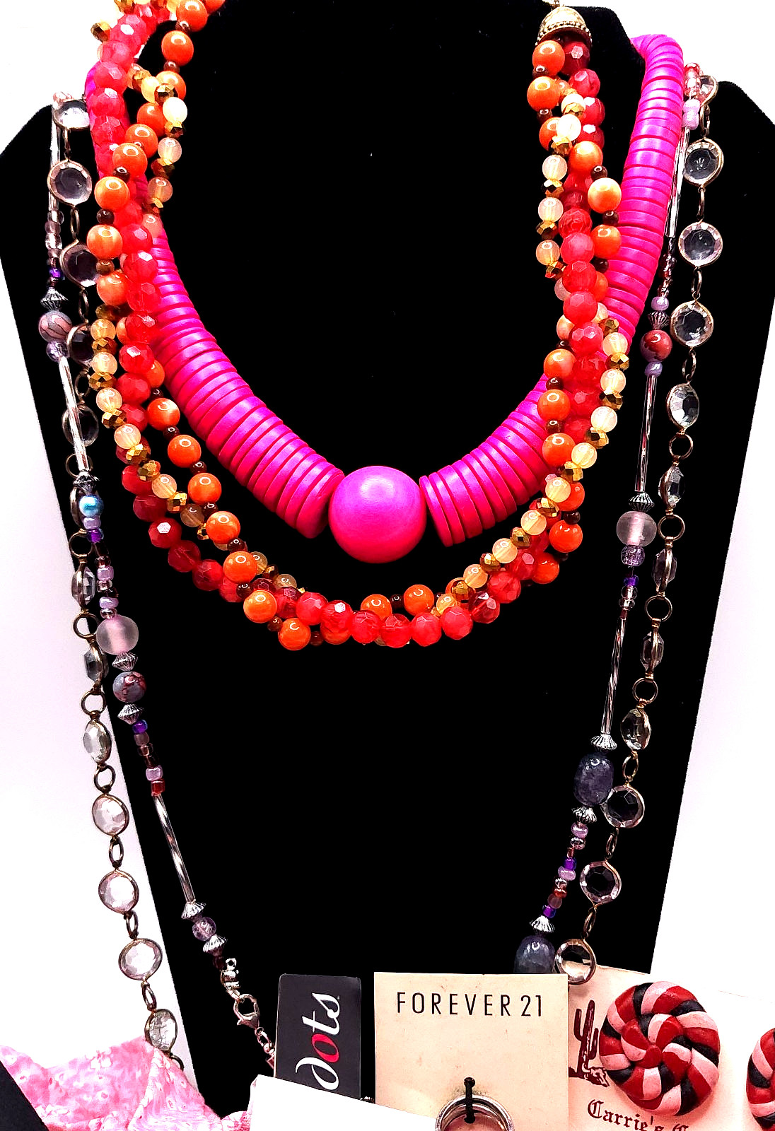 Pink Hue Estate Jewelry Bundle 1lb Mixed Fashion Jewelry Vintage Resale Lot