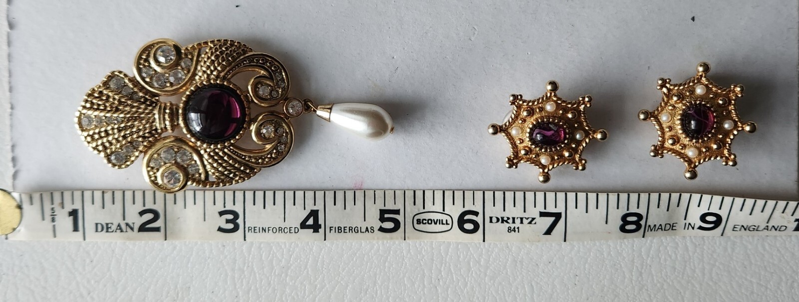 Jeff Lieb Brooch & Piscatelli Earrings: Vintage Jewels of India, Moghul style