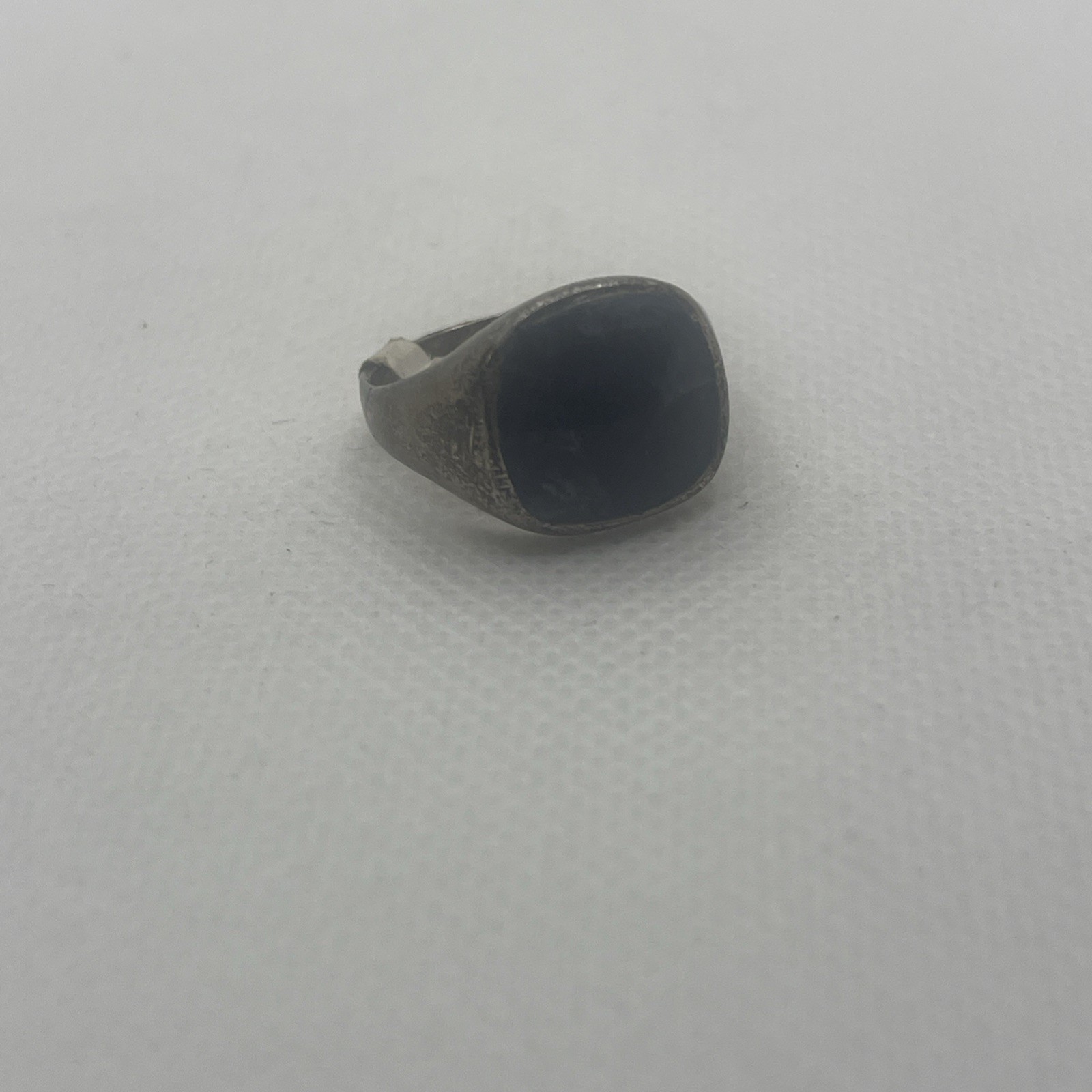 Vintage Sterling Silver Blue Cabochon Ring Southwestern 18 MM Size 8