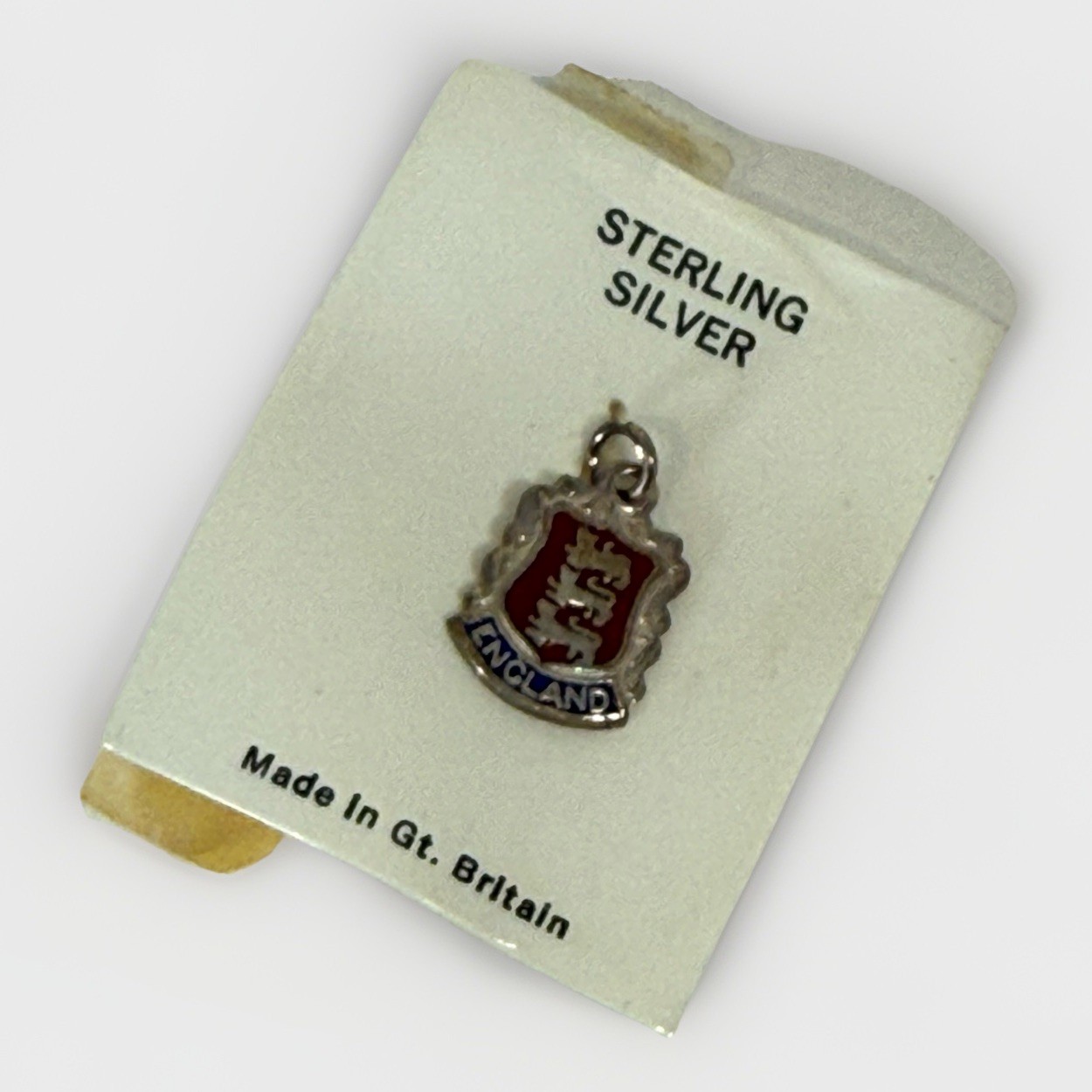 Sterling Silver England Made in Great Britain Charm New on Card Approximately 2g