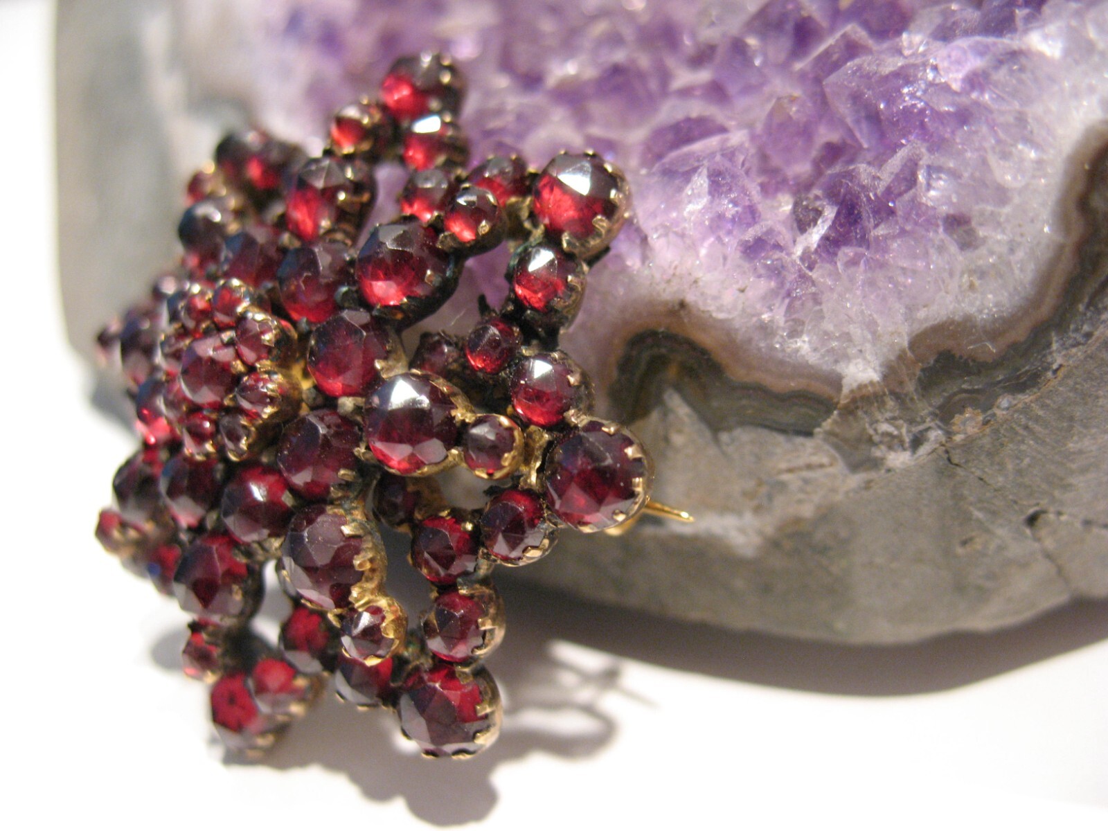 Victorian 1890’s Garnet Star Pin/Brooch