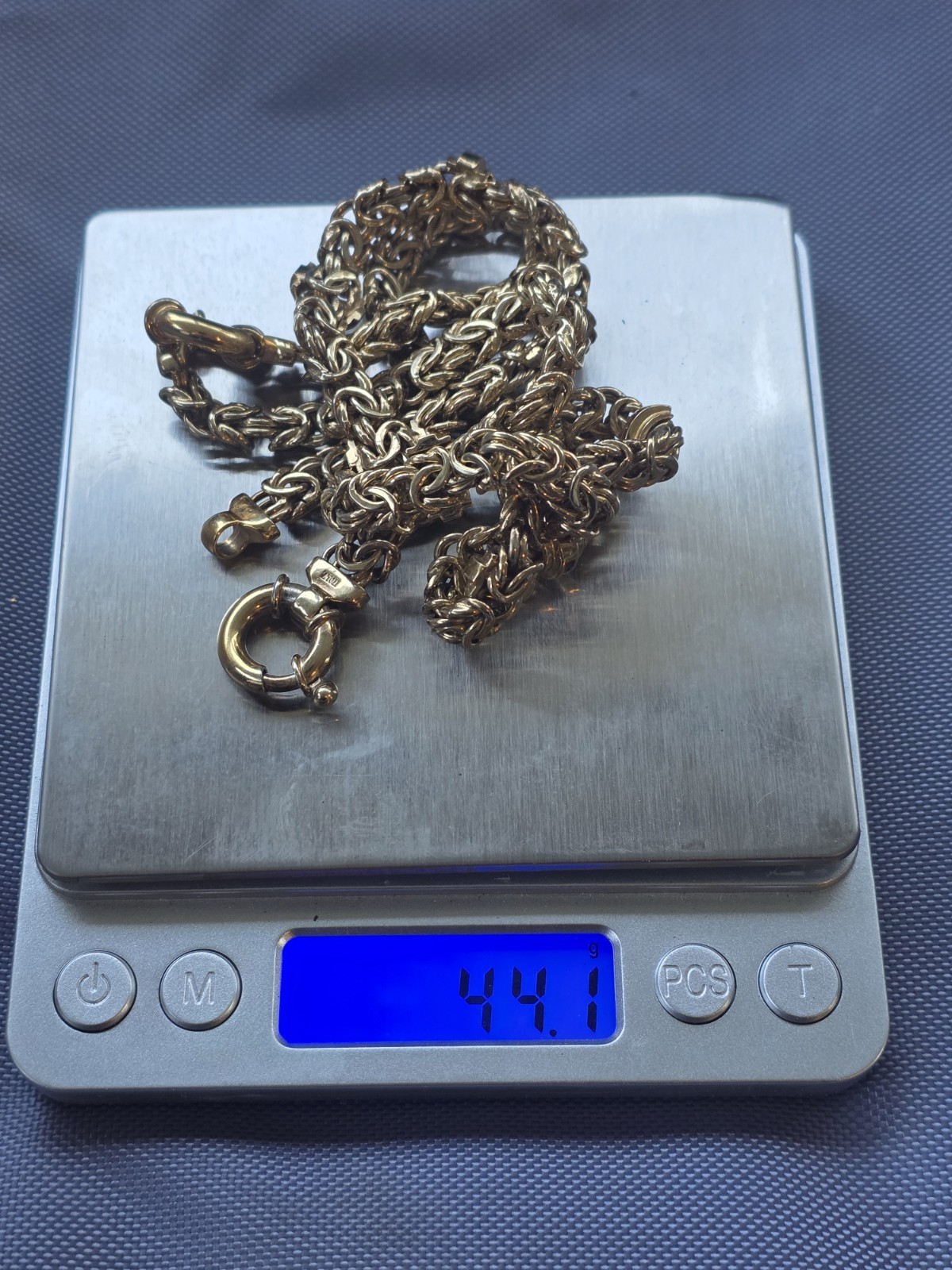 Vintage Byzantine Goldtone Silver Plated Necklace & Bracelet Set 42 Grams #7