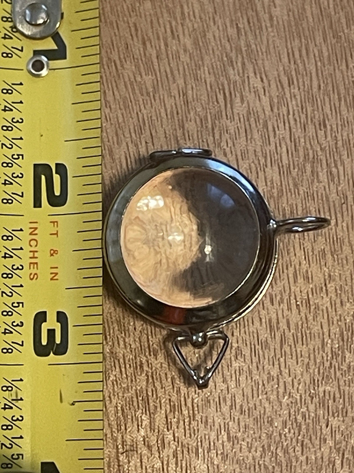 Antique Pool Of Light Style Bubble Dome Glass Locket Pendant